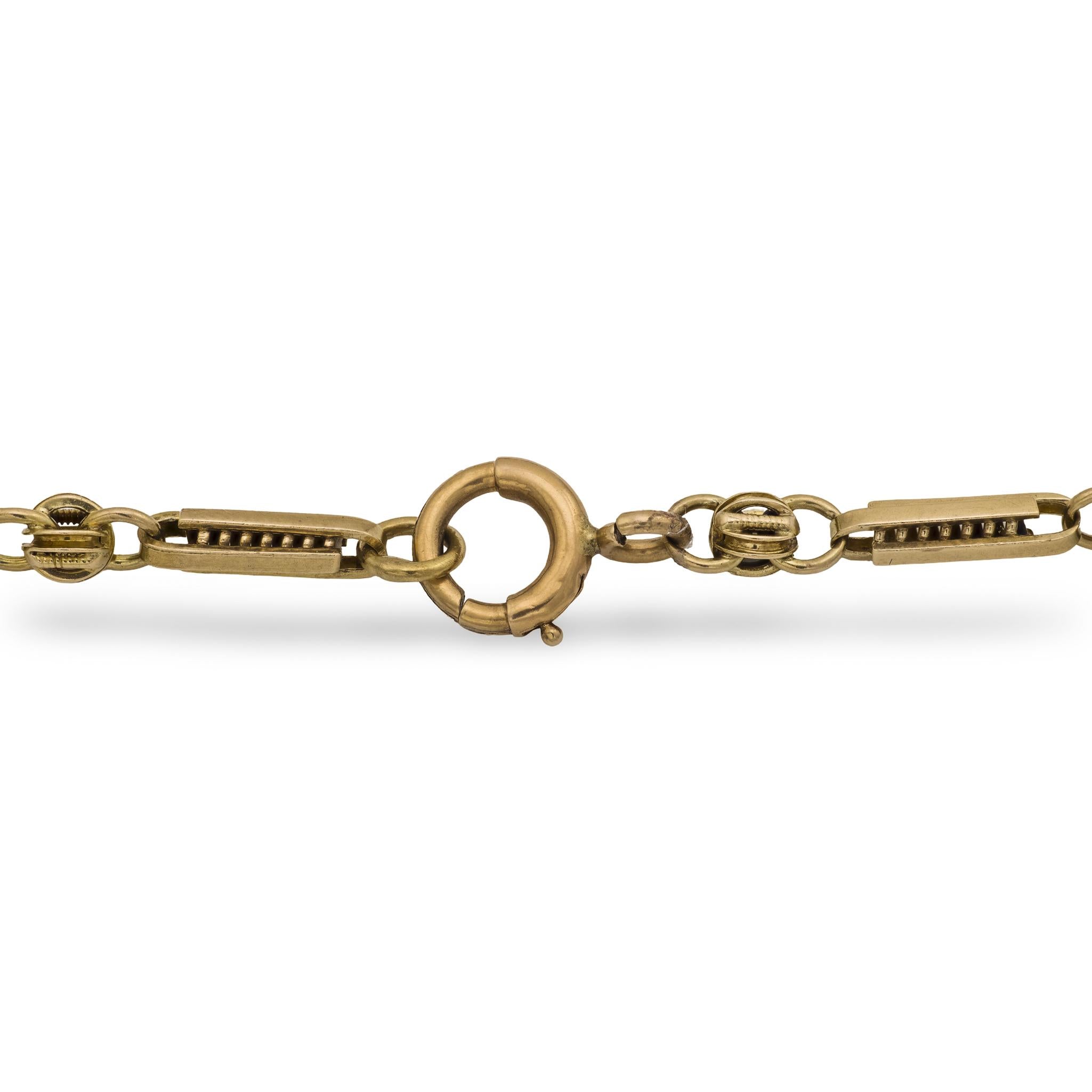 Victorian 12k Watch Chain Necklace 24"