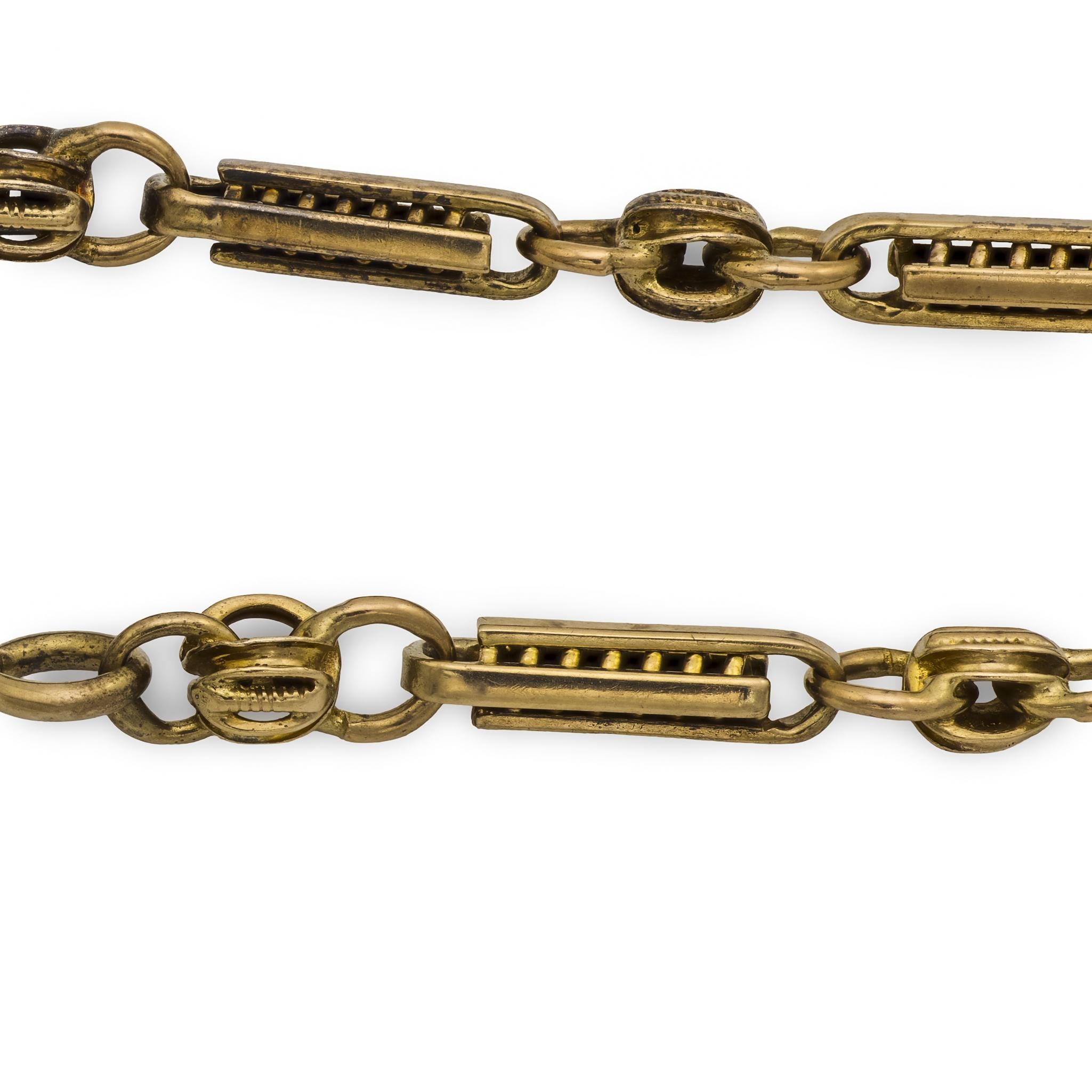 Victorian 12k Watch Chain Necklace 24"