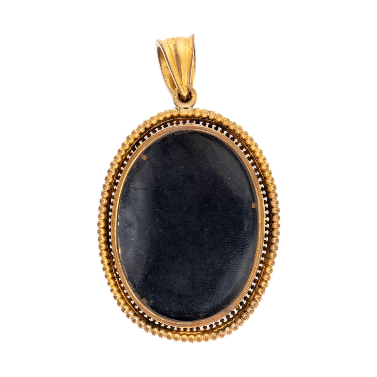 Victorian Gold-Fileld Banded Agate Pendant