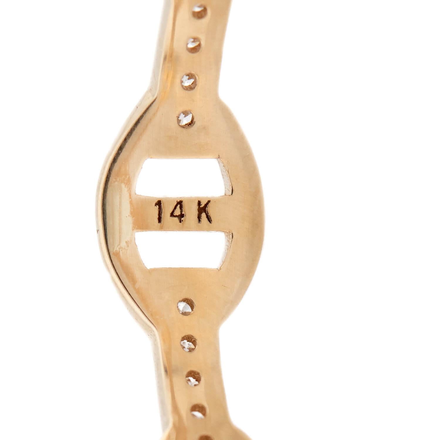 Estate 14k and Diamond Anchor Link Ring