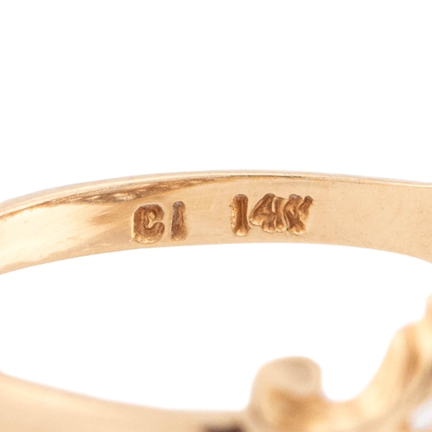Retro 14k Aqua Ring