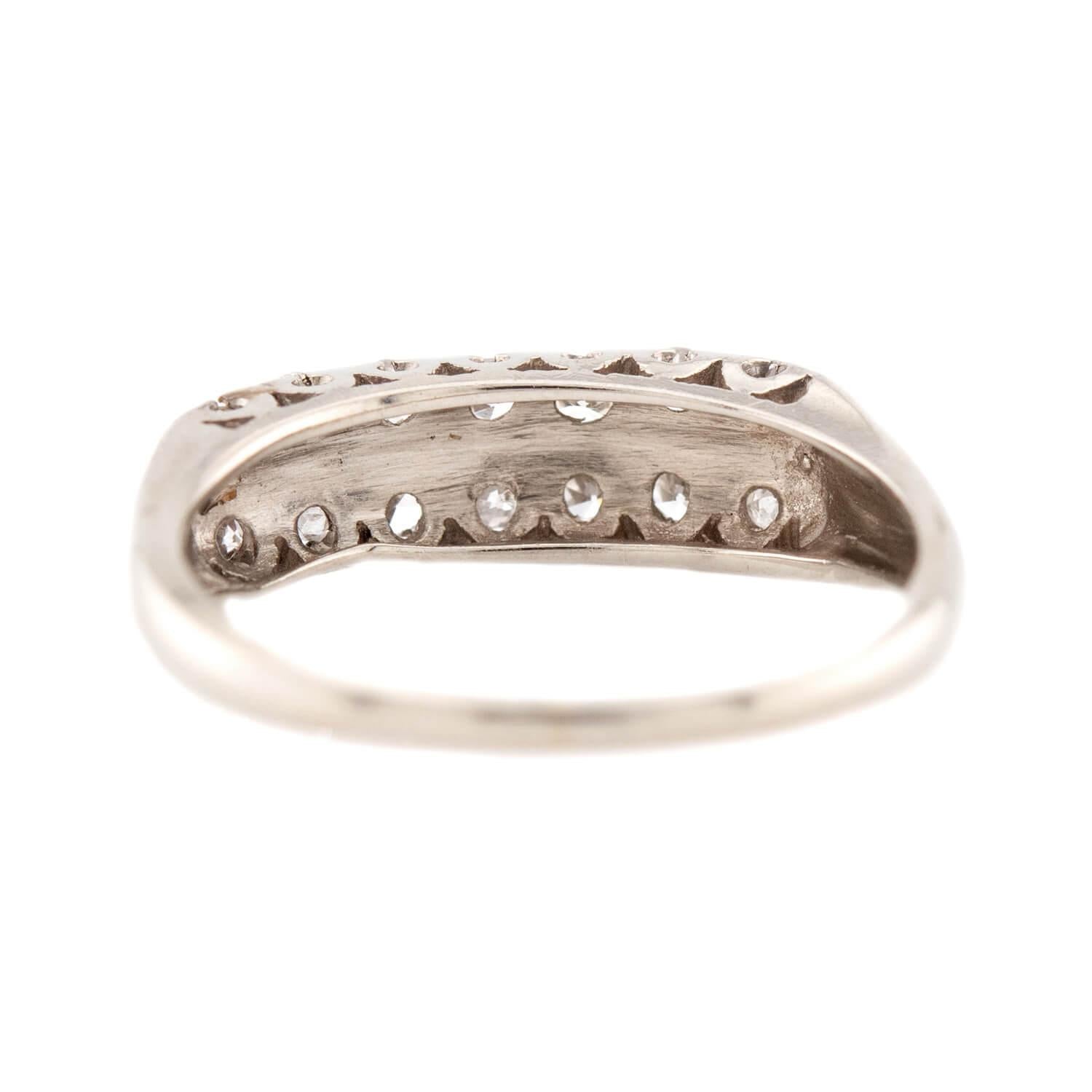 Art Deco 14k Diamond Half Band