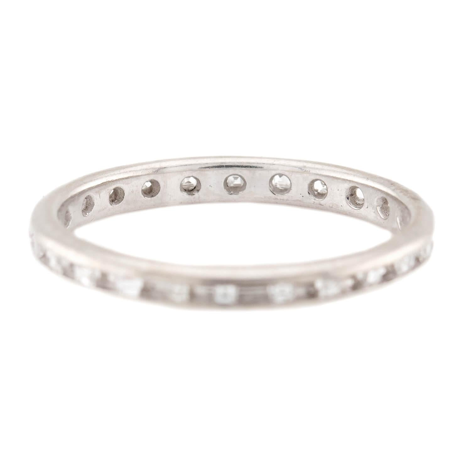 Art Deco Platinum Diamond Eternity Band
