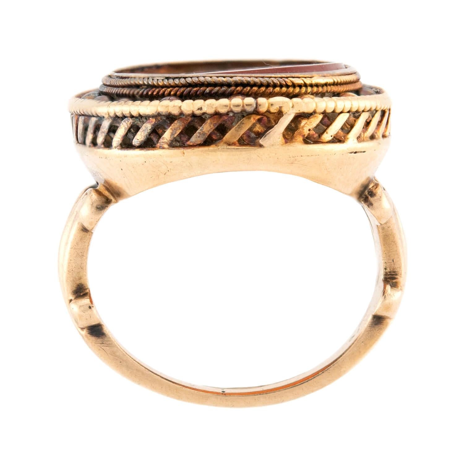 Victorian 18k Carnelian Intaglio Ring