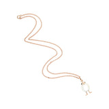 Estate South Sea Pearl Chicken Pendent w/14k Rose Gold Chain