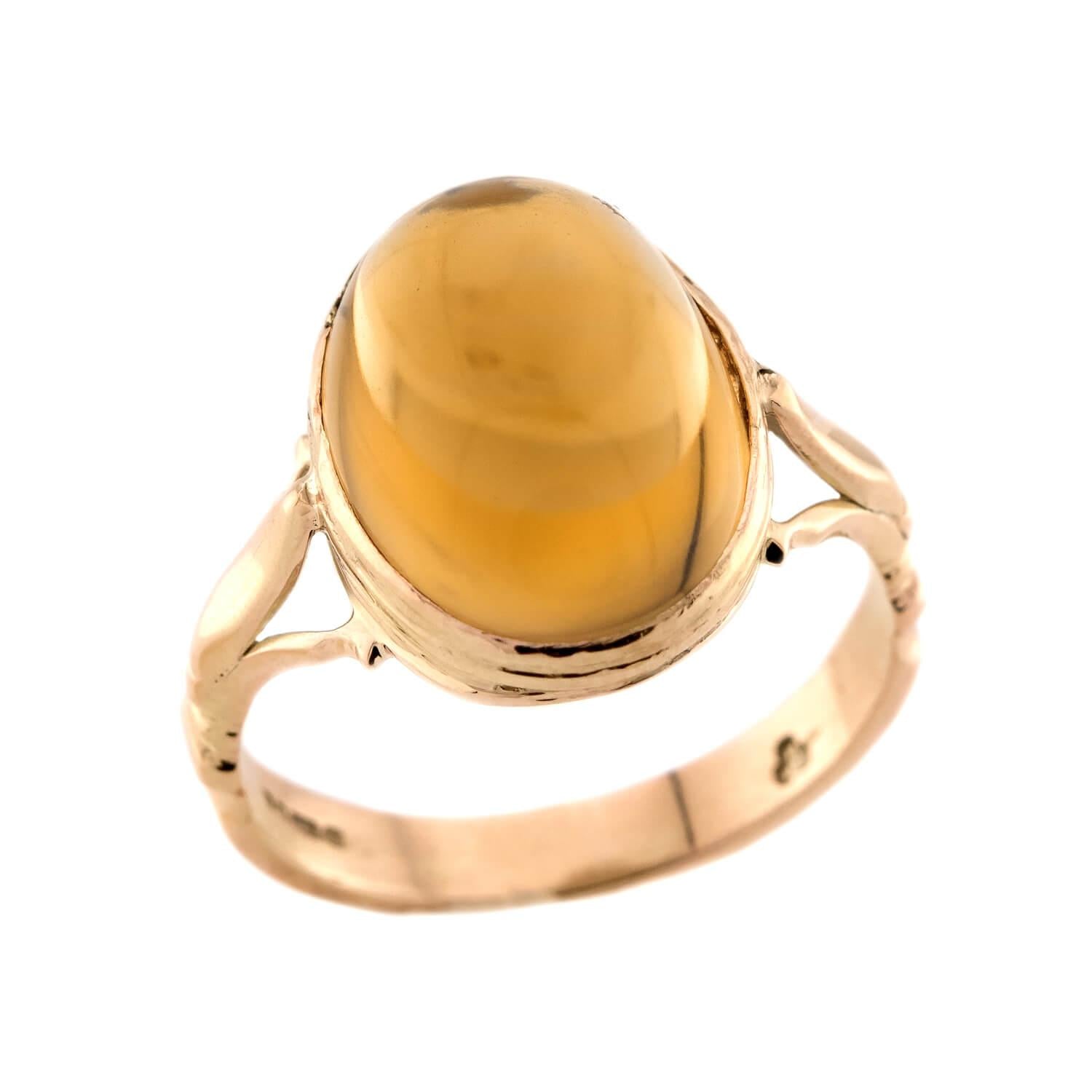 Victorian English 9k Citrine Ring
