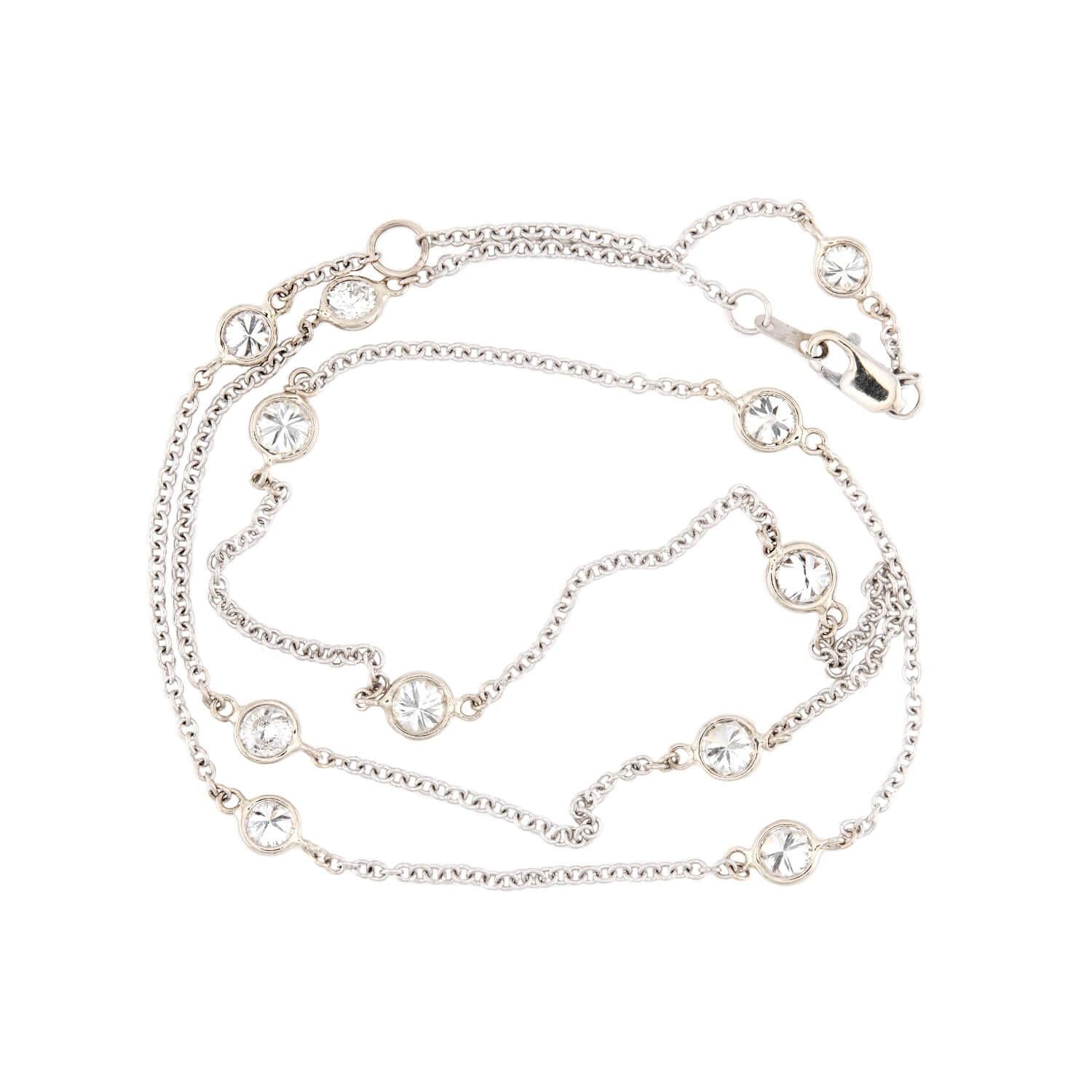Estate 14k "Diamonds-by-the-Yard" Chain Necklace