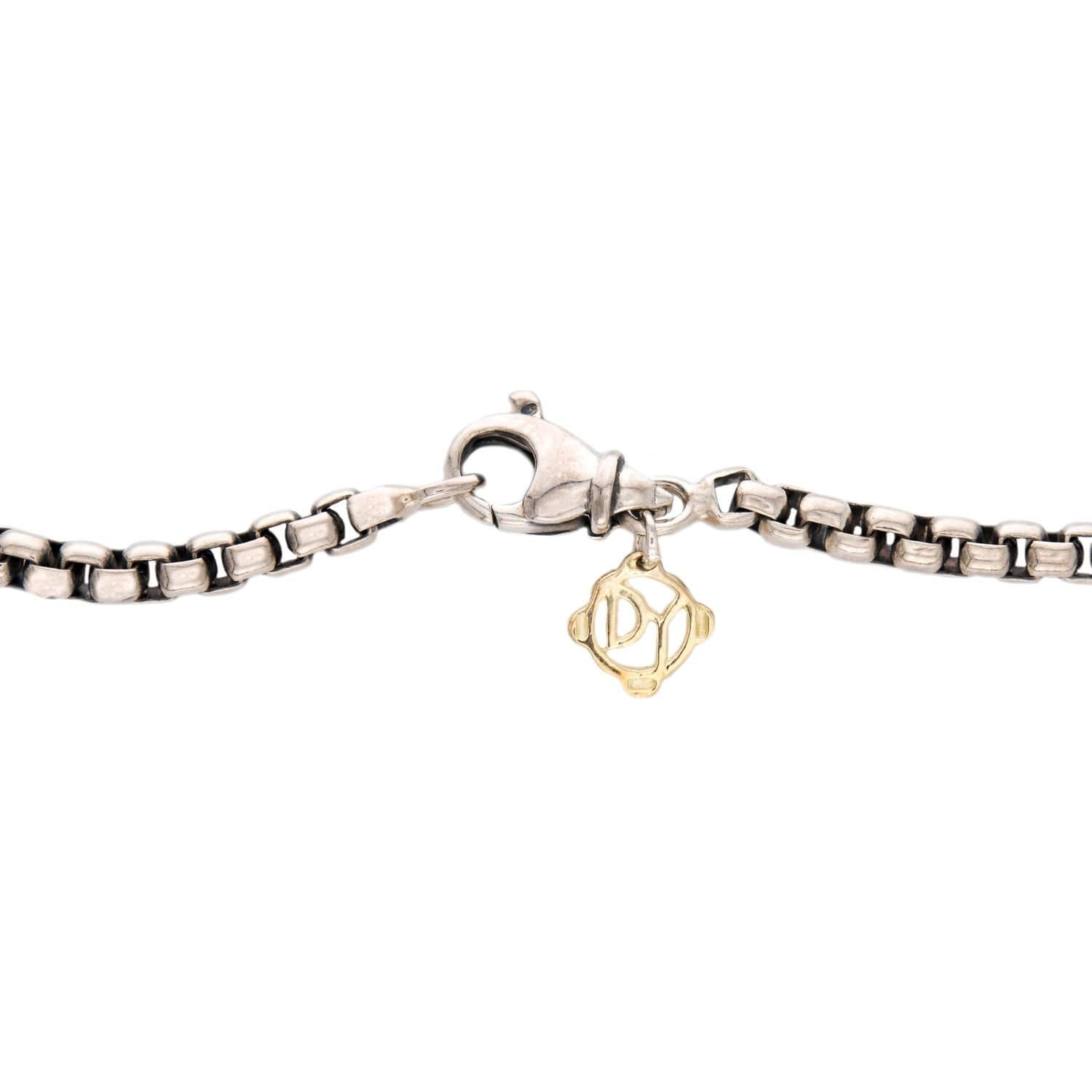 DAVID YURMAN Estate 14k/Sterling Silver Peridot Pendant Necklace