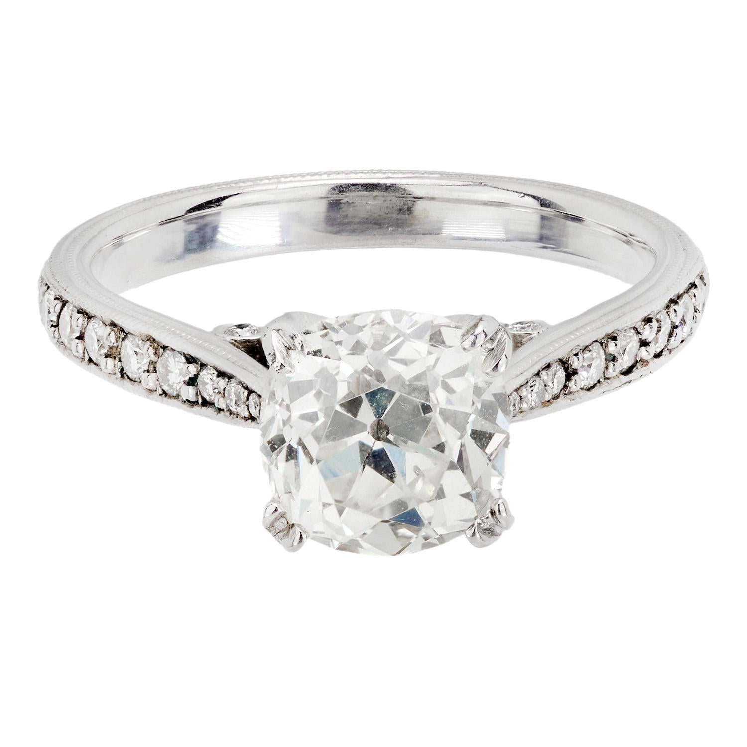 Estate Platinum Diamond Engagement Ring 2.05ct