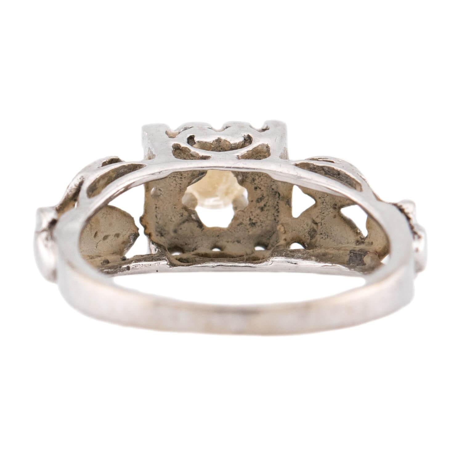 Retro 14k Diamond Engagement Ring .20ct