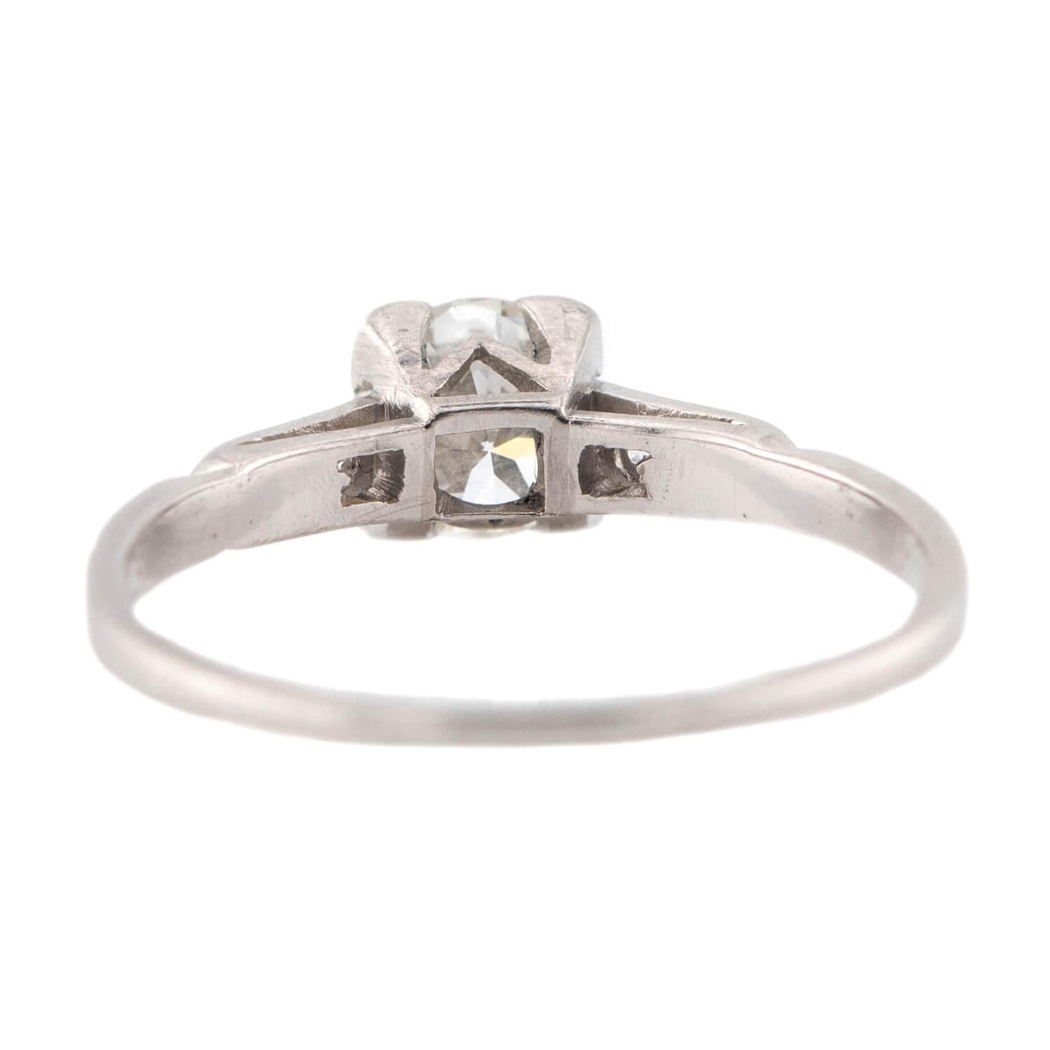 Art Deco Platinum Diamond Engagement Ring .40ct