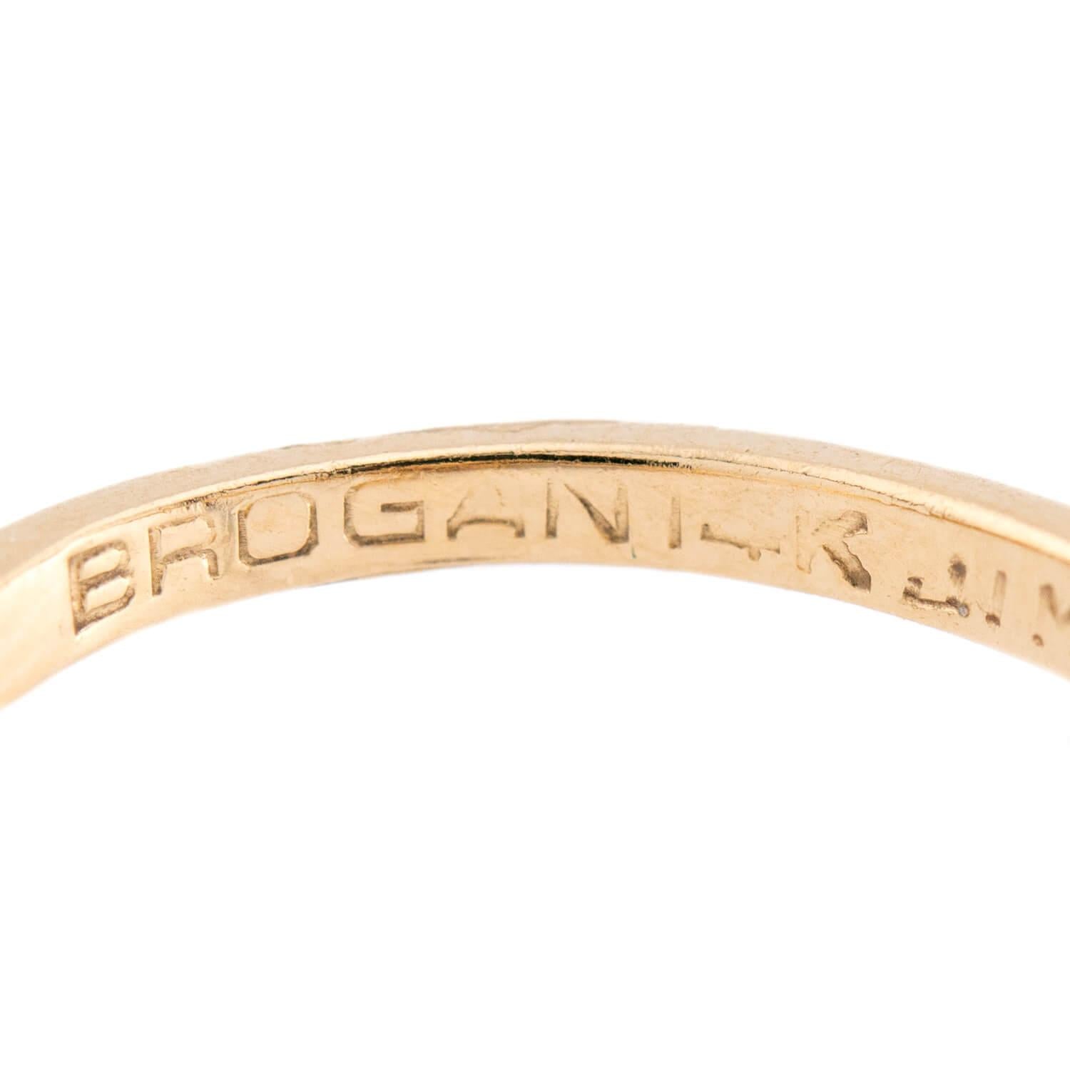 BROGAN Vintage 14k Pearl and Diamond Moi et Toi Ring