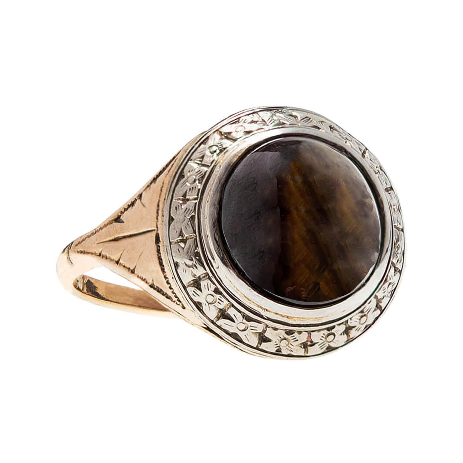 Edwardian 14k/Platinum Star Sapphire Cocktail Ring