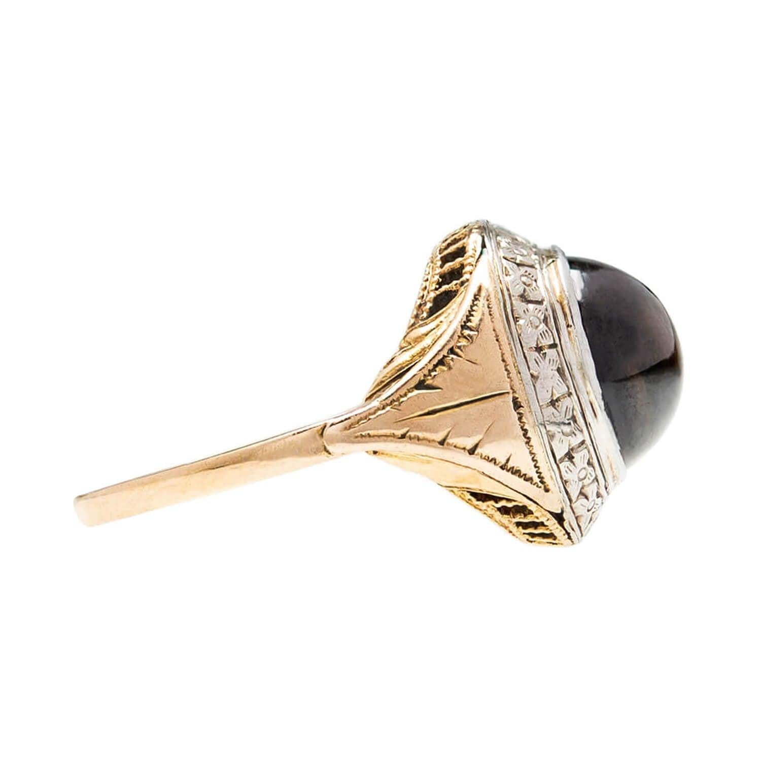 Edwardian 14k/Platinum Star Sapphire Cocktail Ring