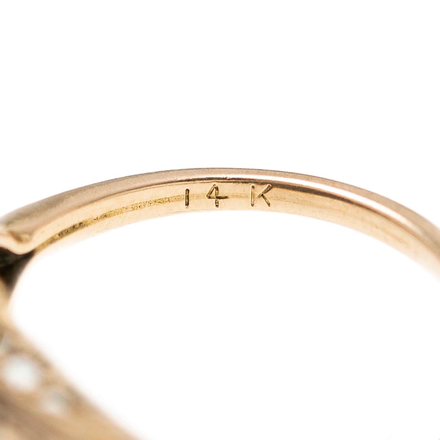 Edwardian 14k/Platinum Star Sapphire Cocktail Ring