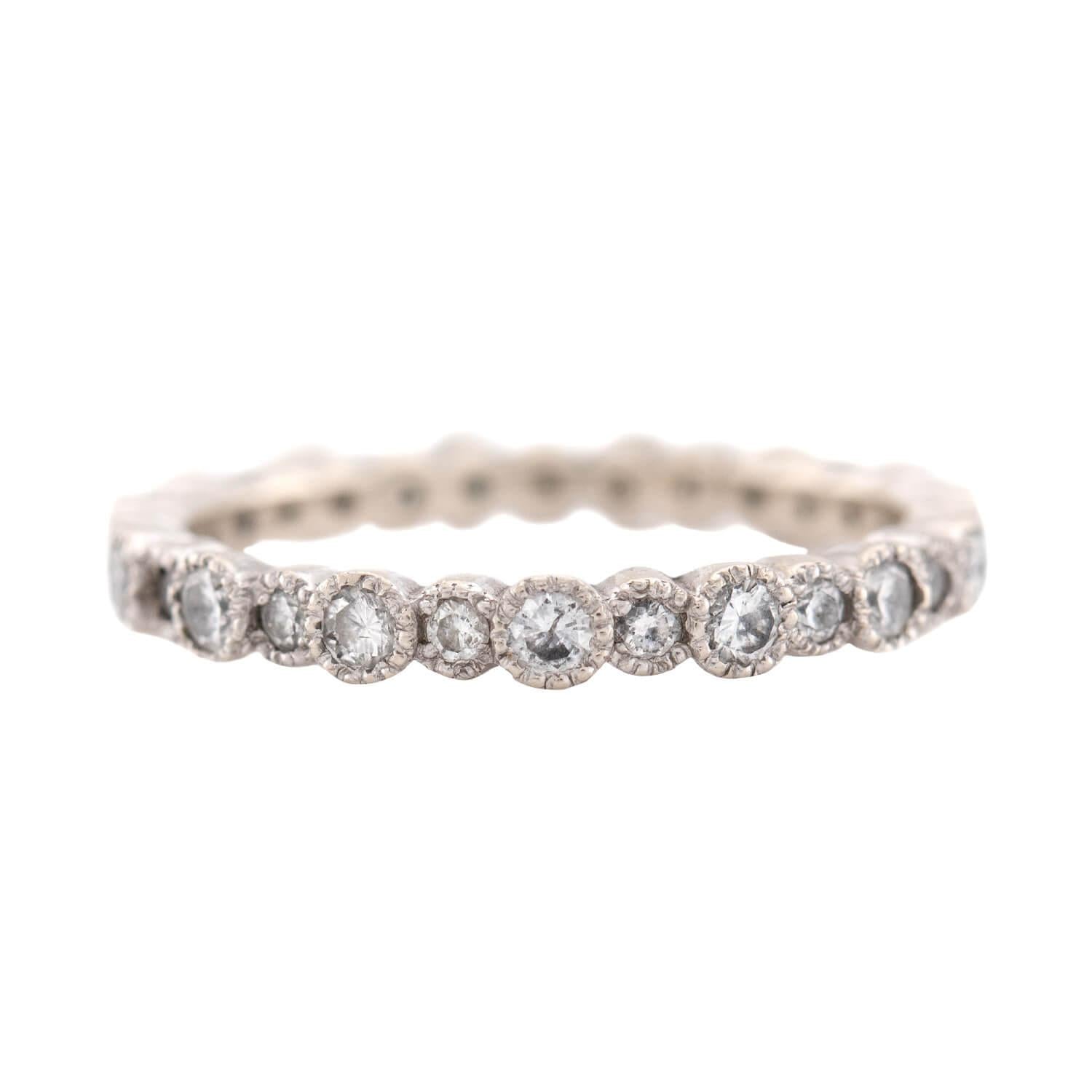 Estate 14k Diamond Eternity Band