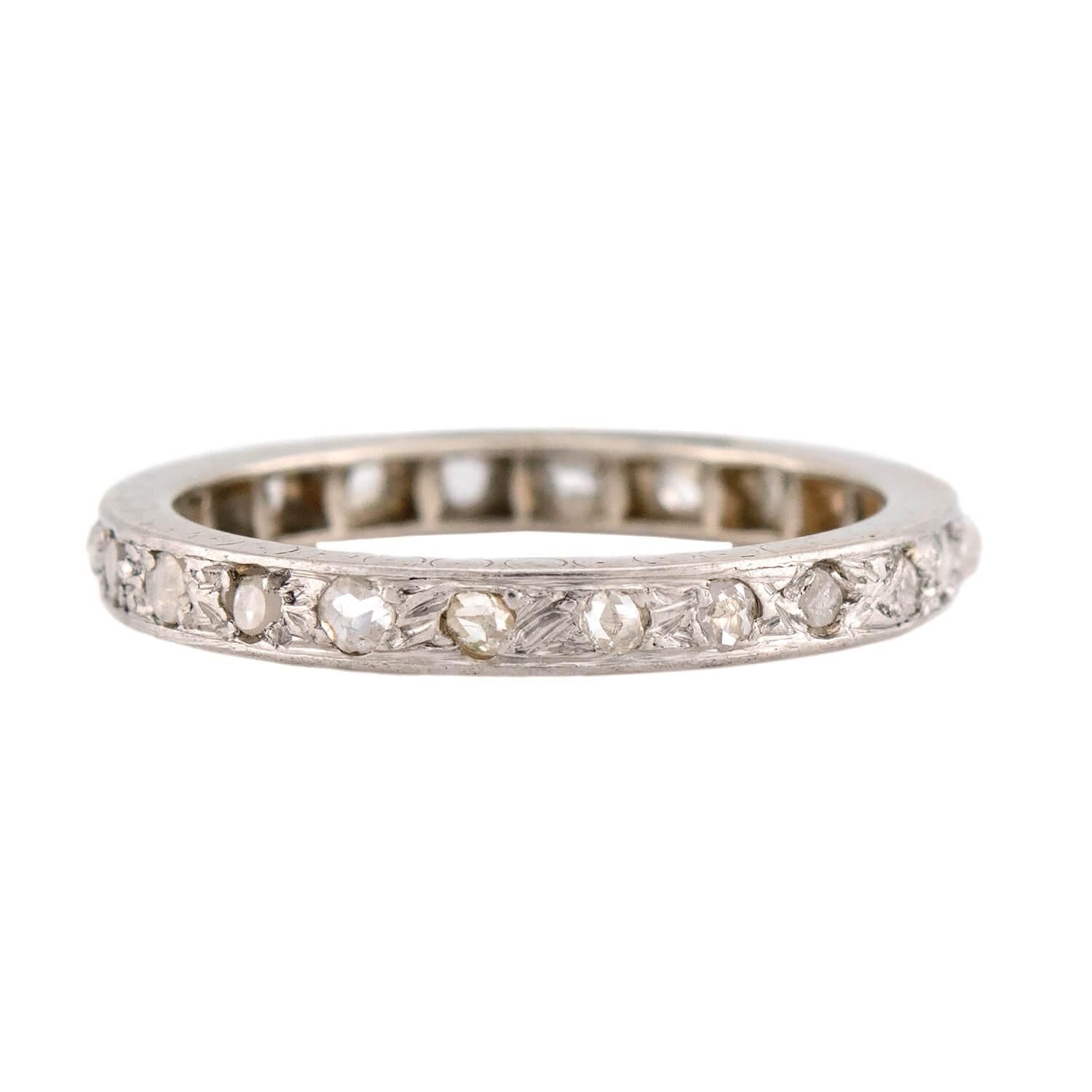 Art Deco Platinum Diamond Eternity Band