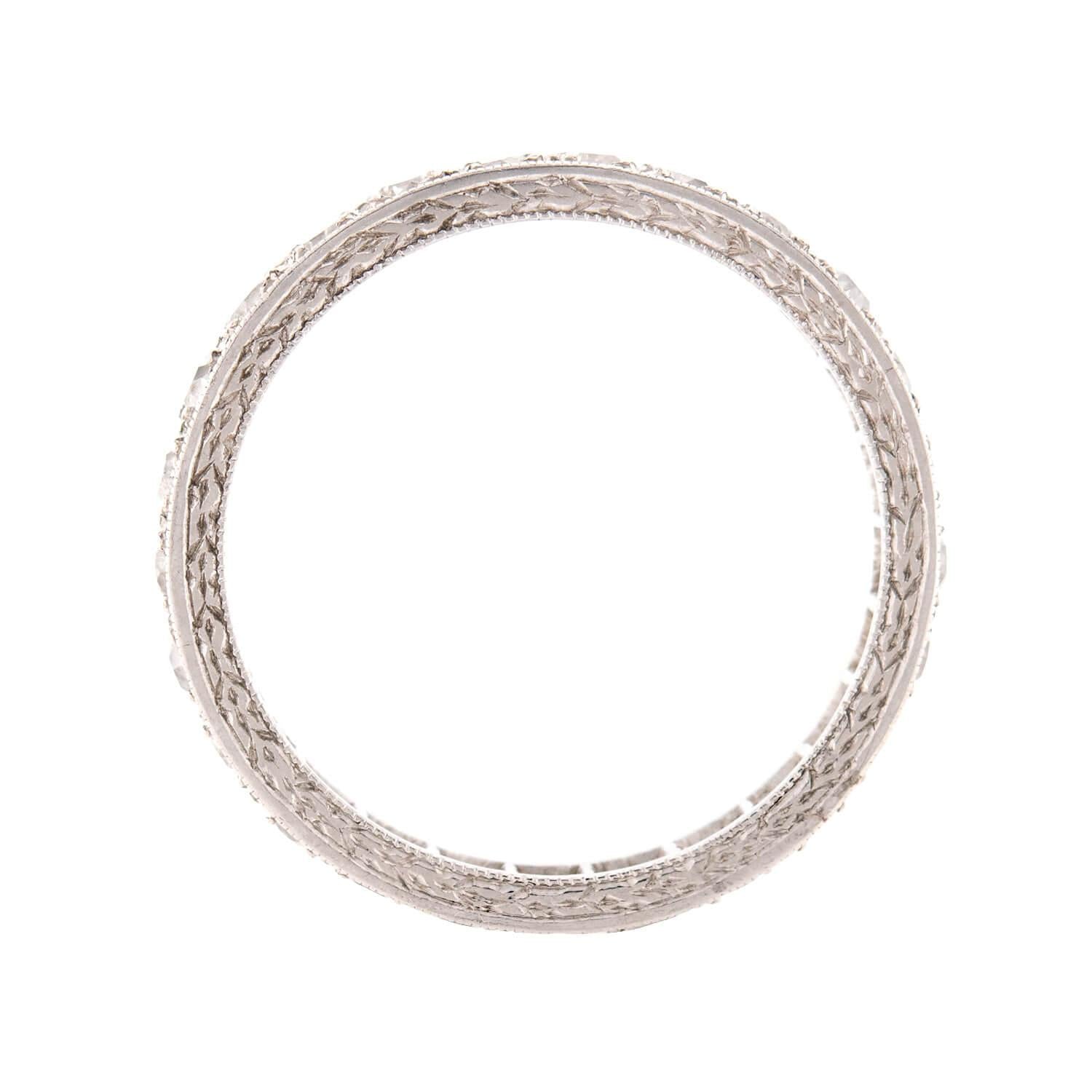 Art Deco Platinum Diamond Eternity Band