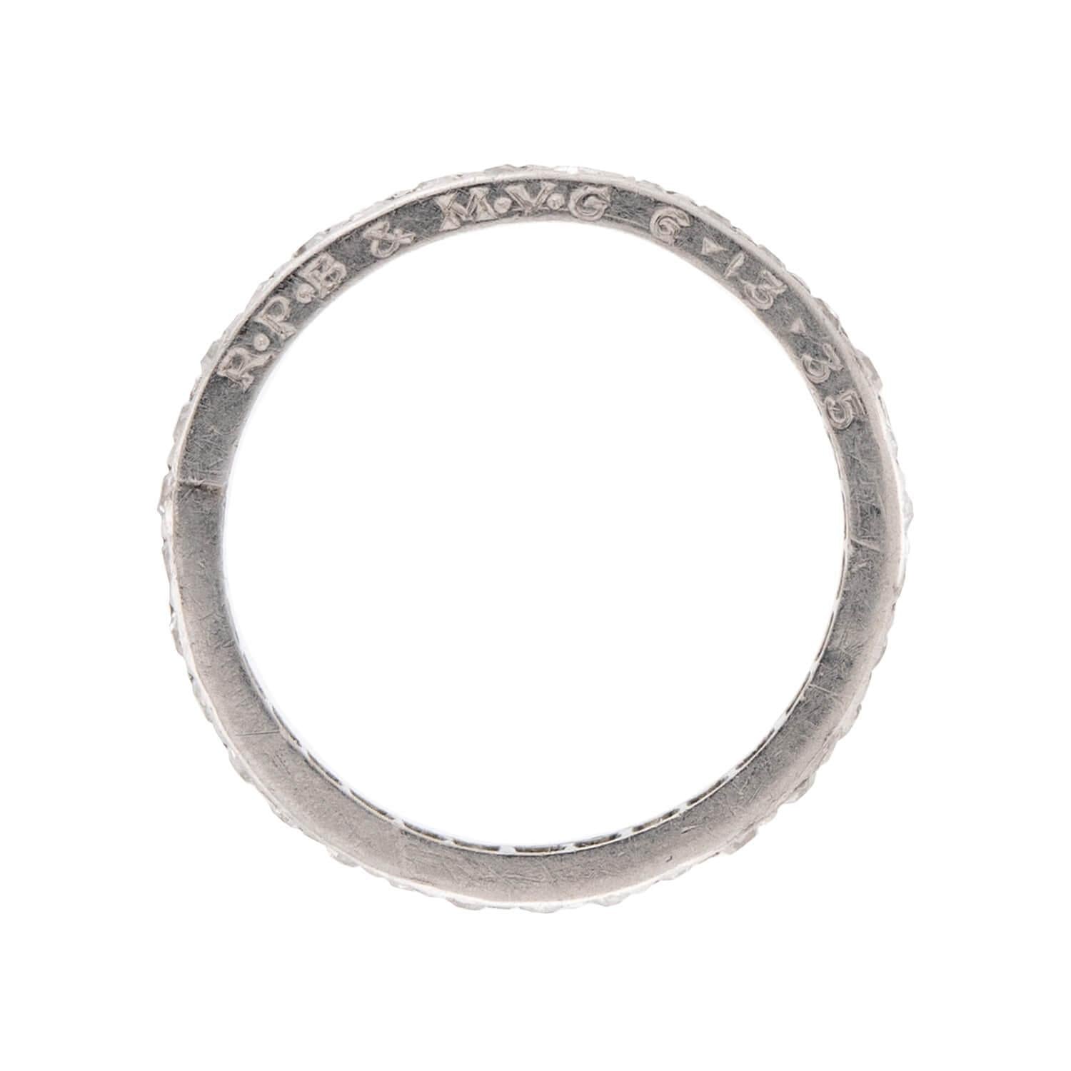 Art Deco Platinum Diamond Eternity Band