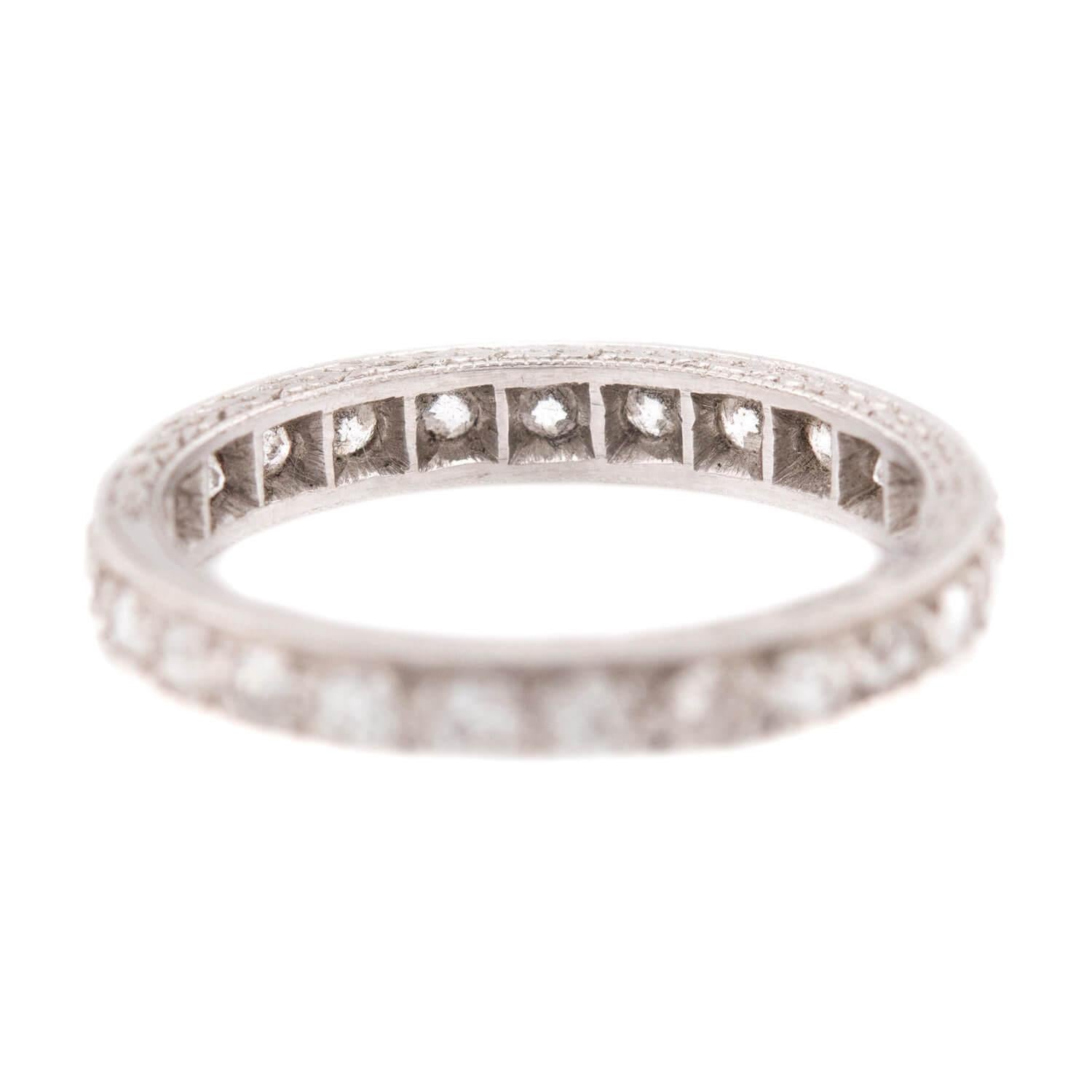 Art Deco Platinum Diamond Eternity Band