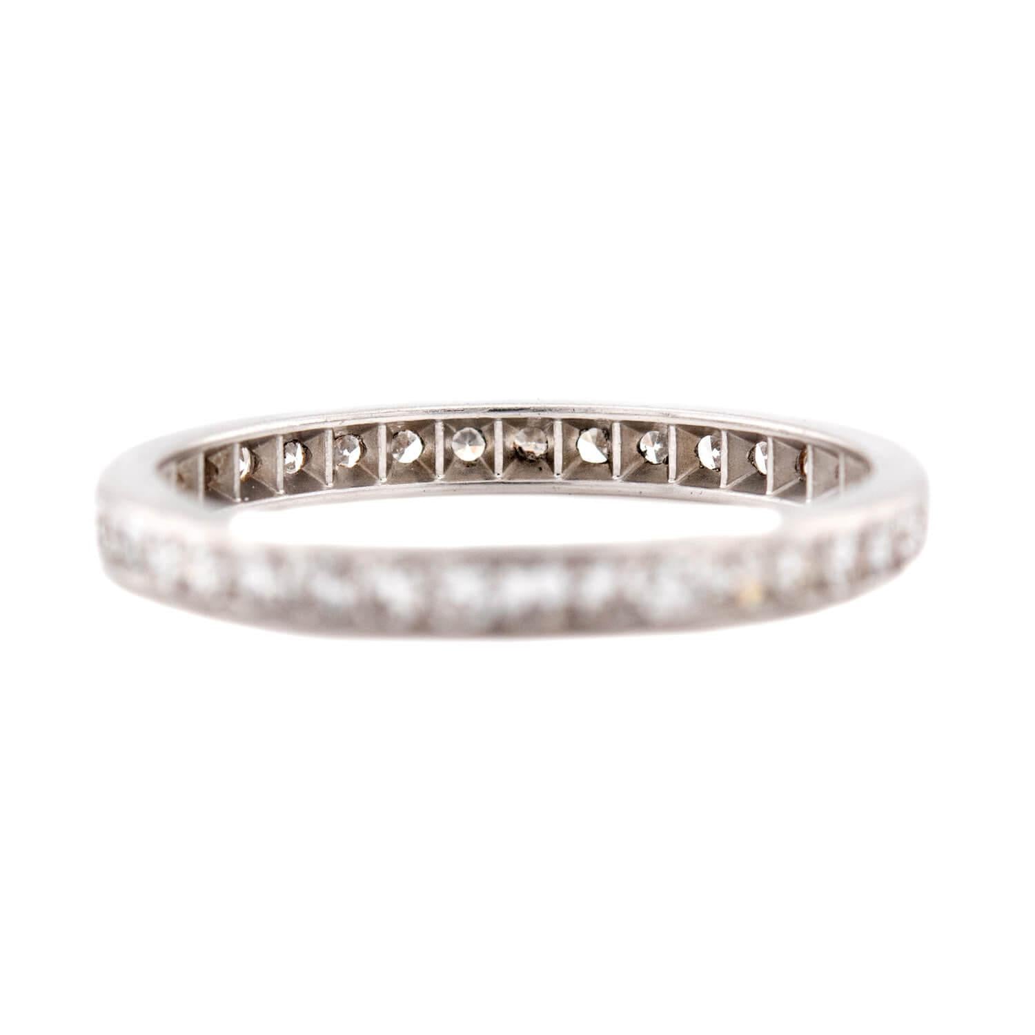 Art Deco Platinum Diamond Eternity Band