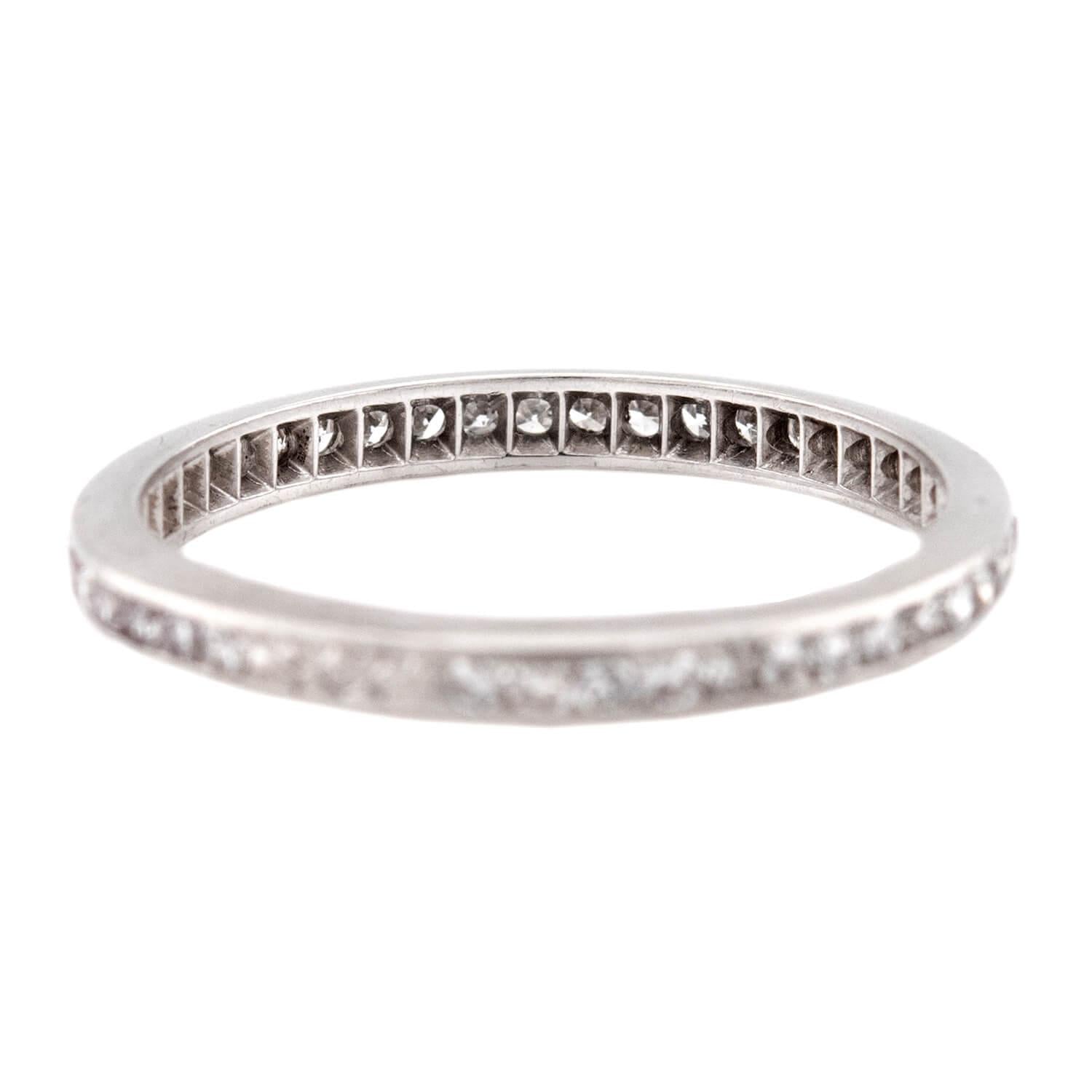Art Deco Platinum Diamond Eternity Band