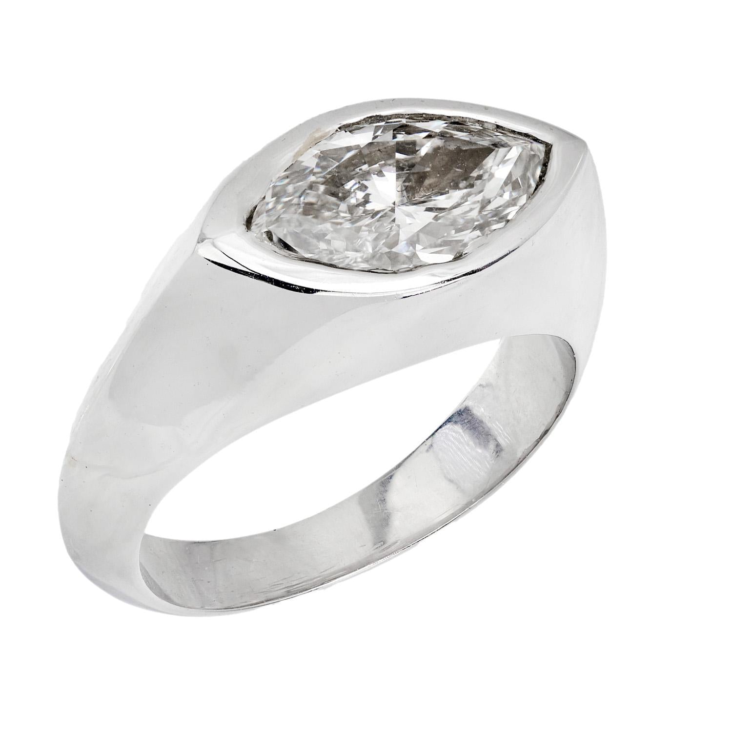 Estate 18k GIA Diamond Engagement Ring 2.01ct