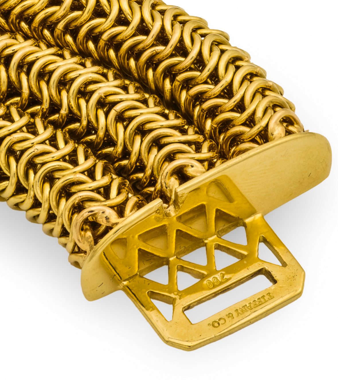 TIFFANY & CO. Estate 18k Three-Strand Bracelet 93dwt