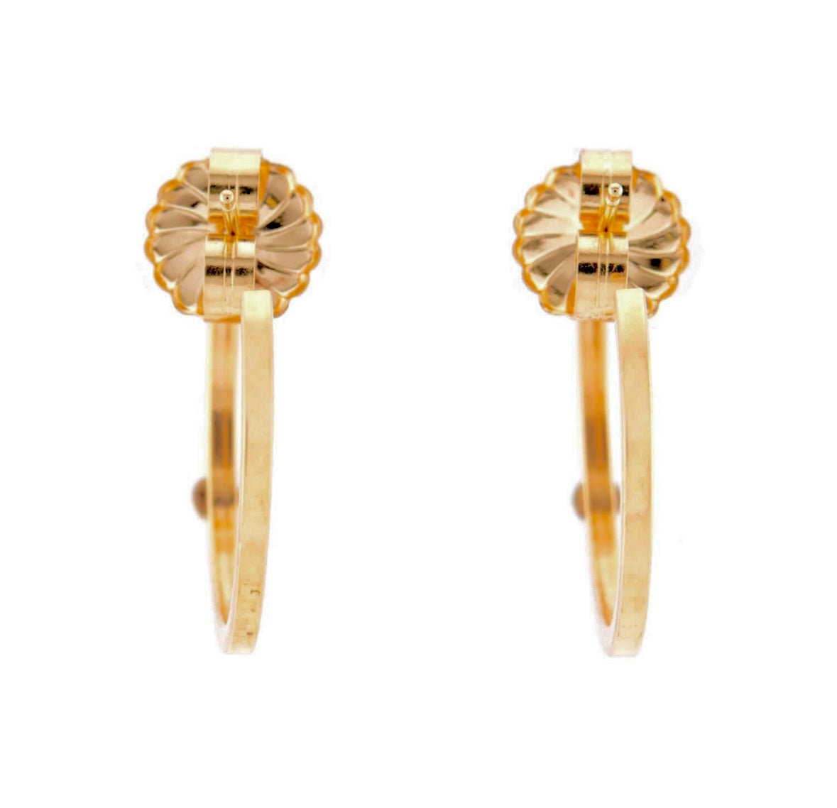 Estate 14k Diamond Hoop Earrings