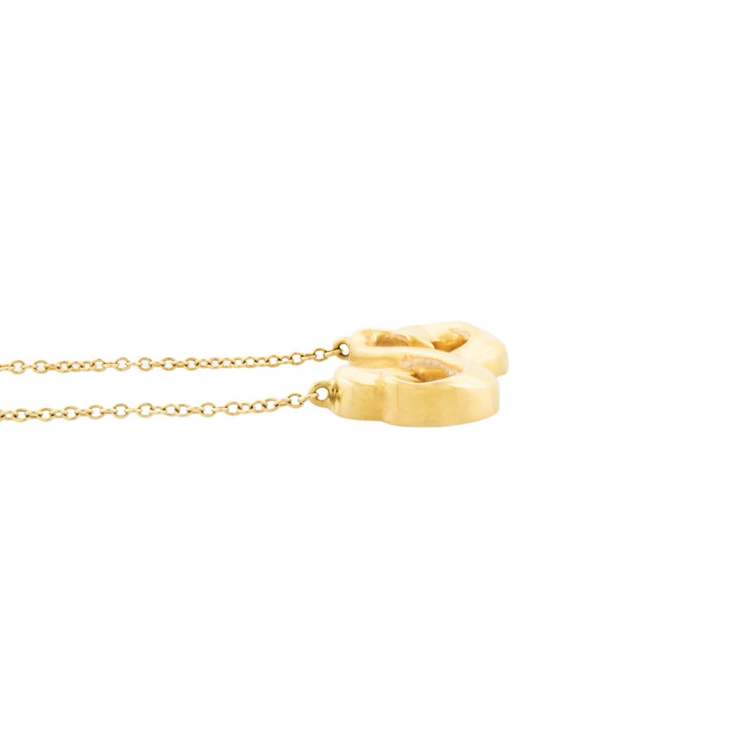 PALOMA PICASSO FOR TIFFANY & CO. Estate 18k Interlocking Hearts Necklace