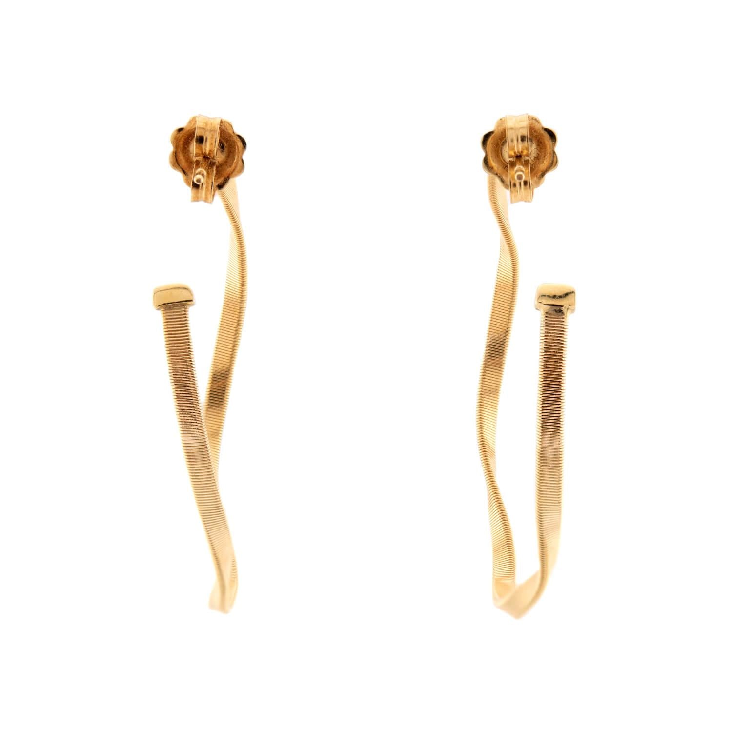 MARCO BICEGO Estate 18k Italian Marrakech Hoop Earrings