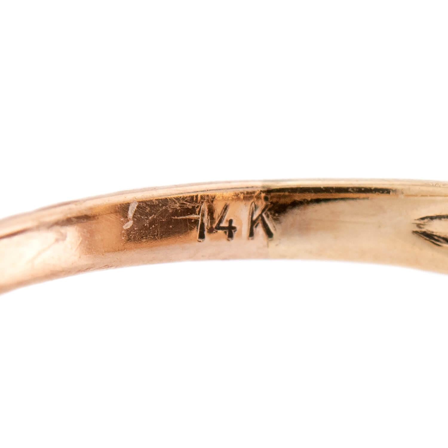 Victorian 14k Hematite Intaglio Ring