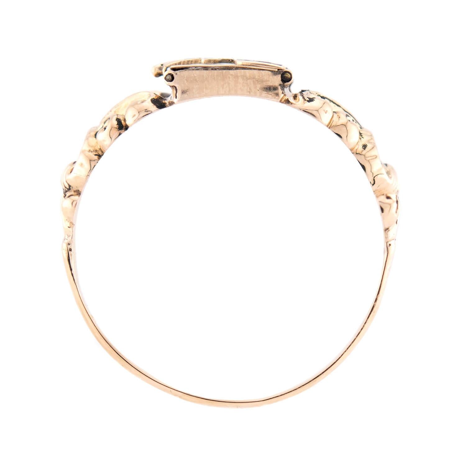 Georgian 18k Enamel Locket Ring