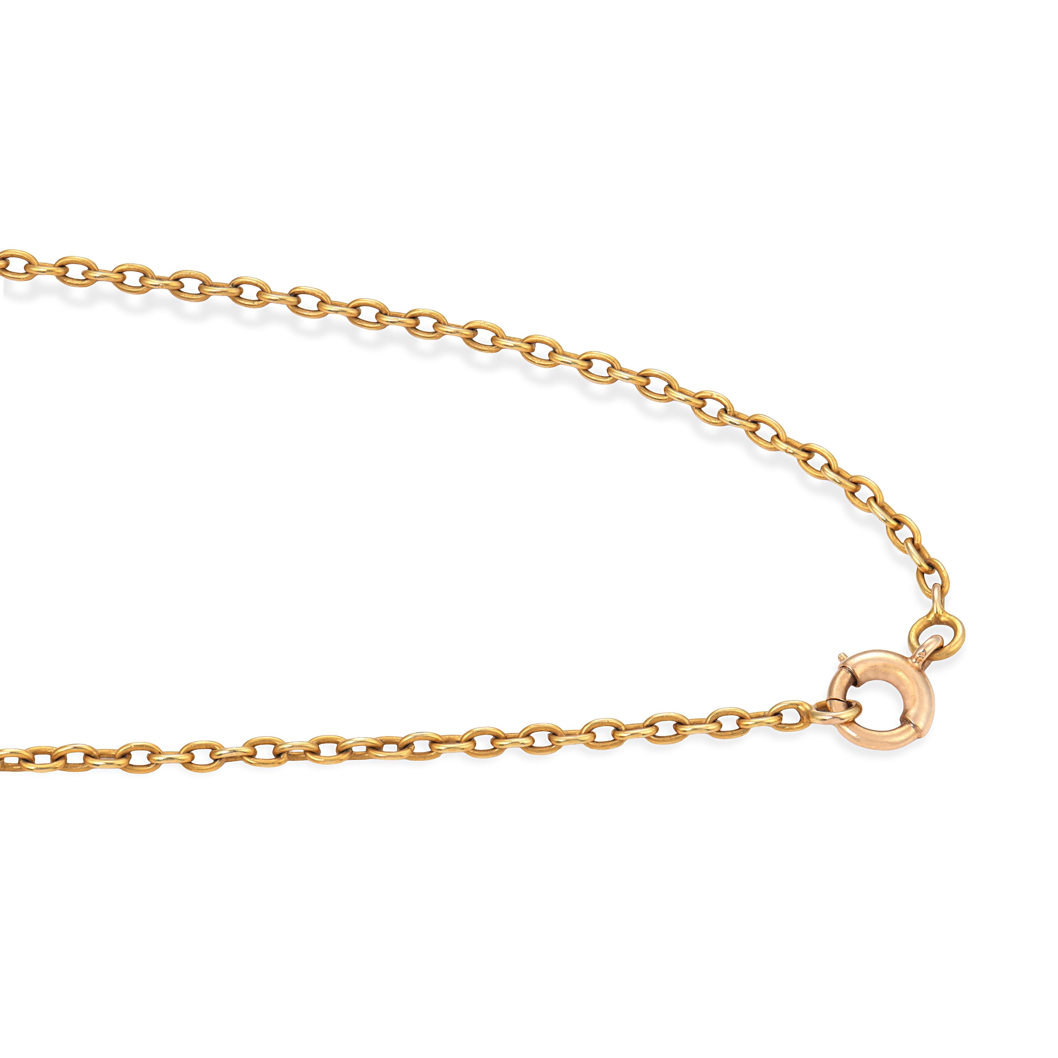 Art Nouveau 14k Amethyst & Pearl Festoon Necklace