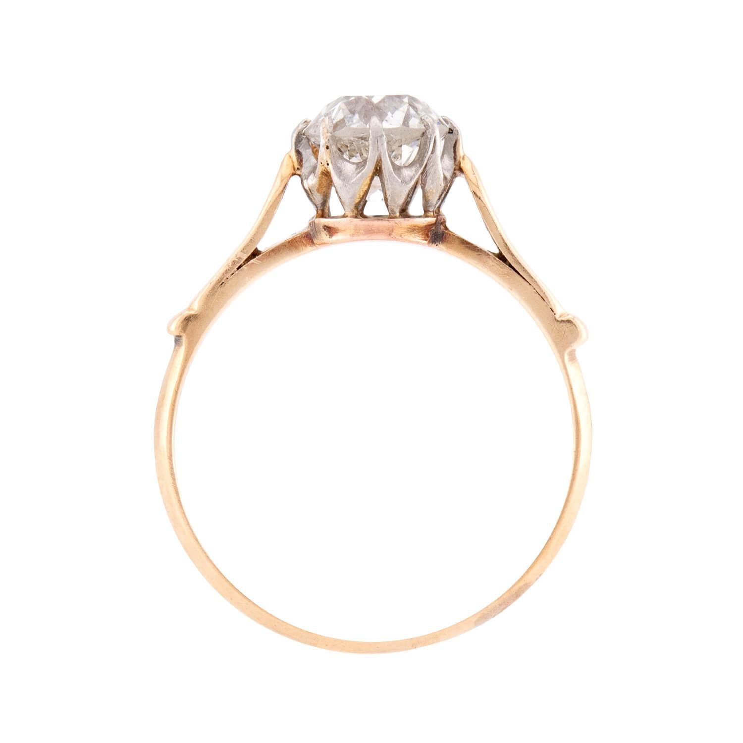 Edwardian 18k/Platinum Diamond Engagement Ring 1ct