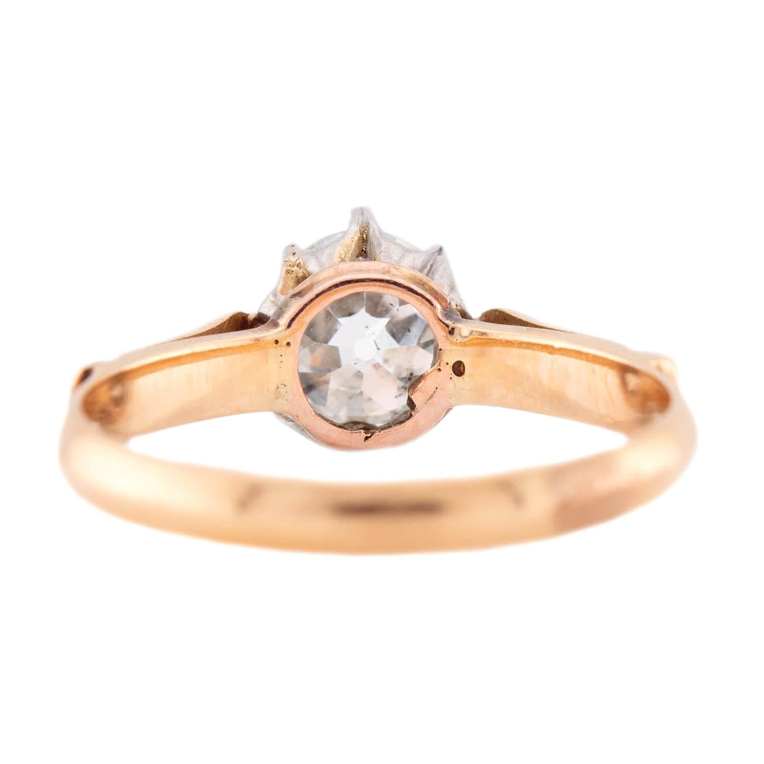 Edwardian 18k/Platinum Diamond Engagement Ring 1ct