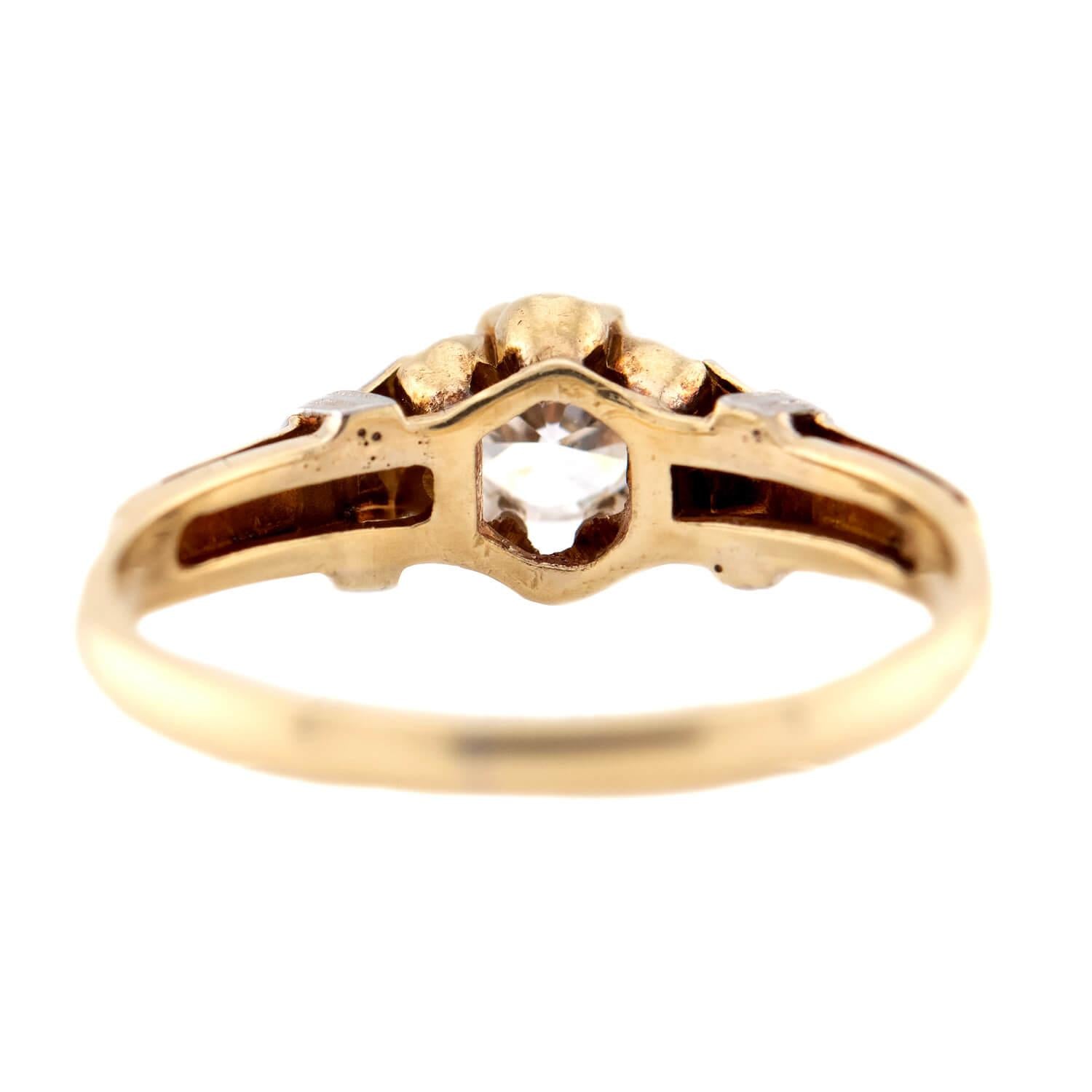 Edwardian 14k/Platinum Diamond Engagement Ring .35ct