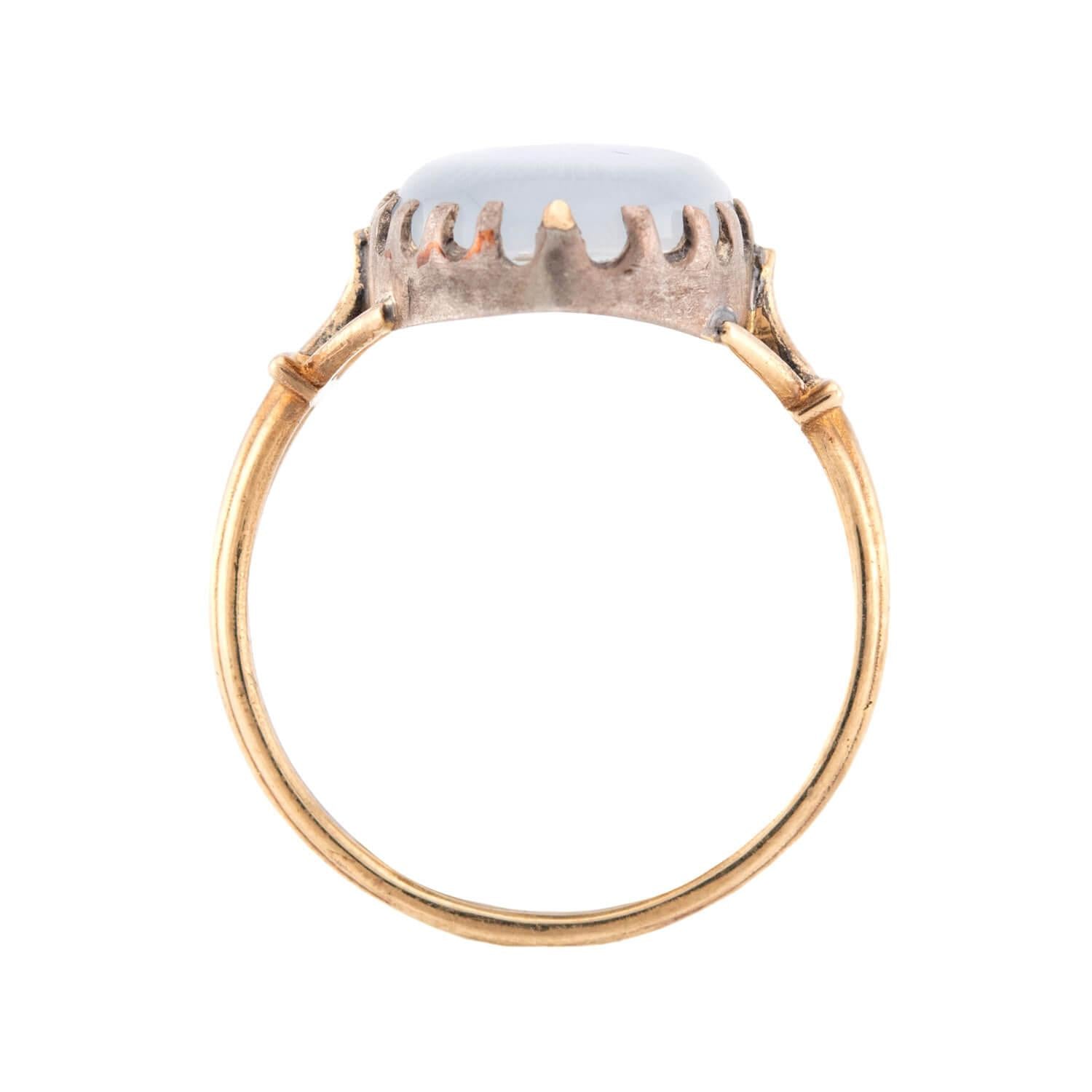 Victorian 14k/Sterling Silver Moonstone Ring