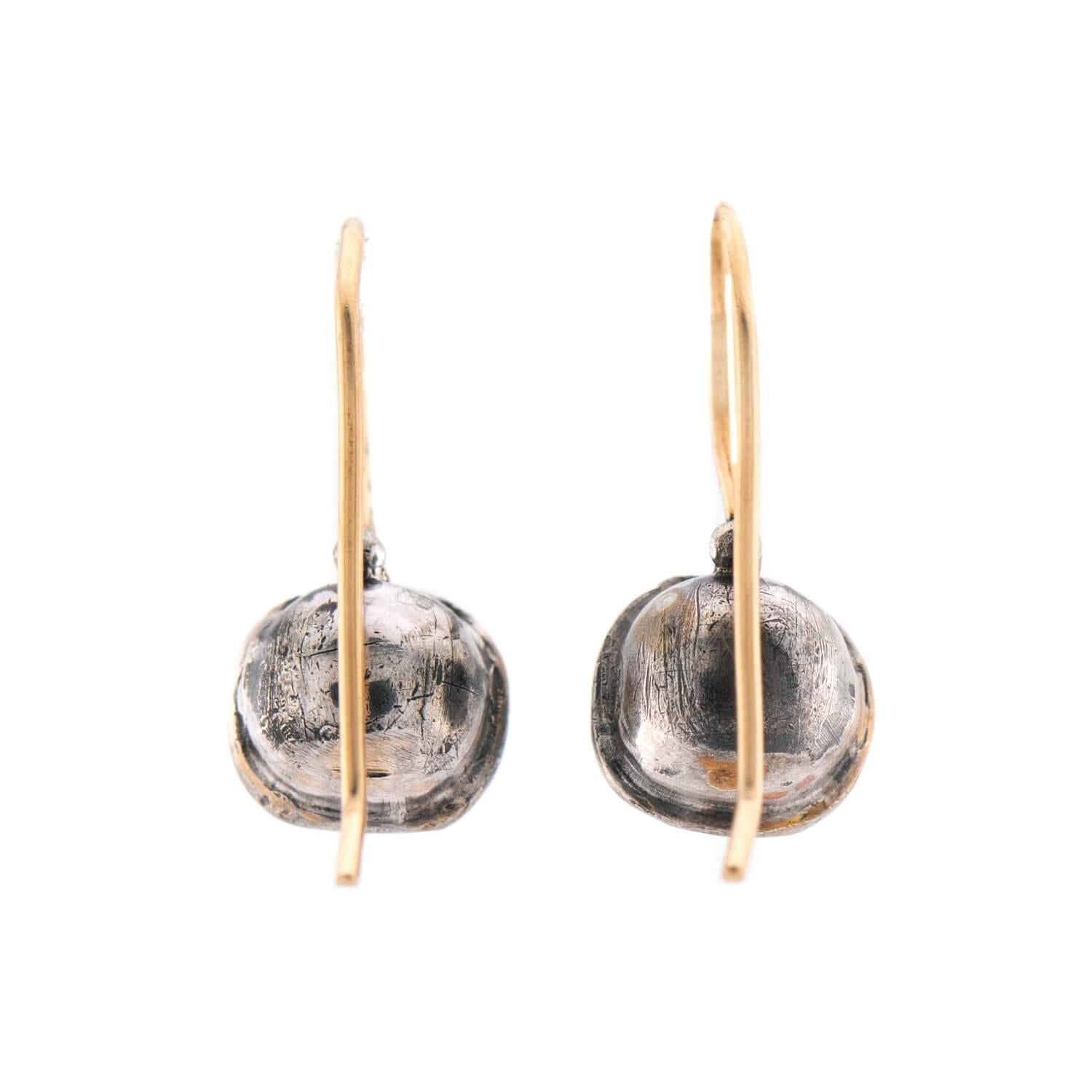 Victorian 14k/Sterling Silver Paste Drop Earrings