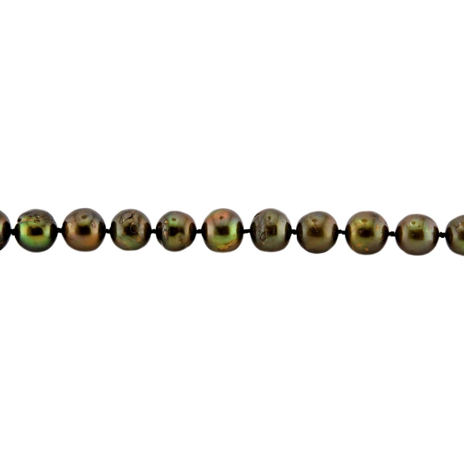 Estate 18k Tahitian Pearl Bracelet 12mm