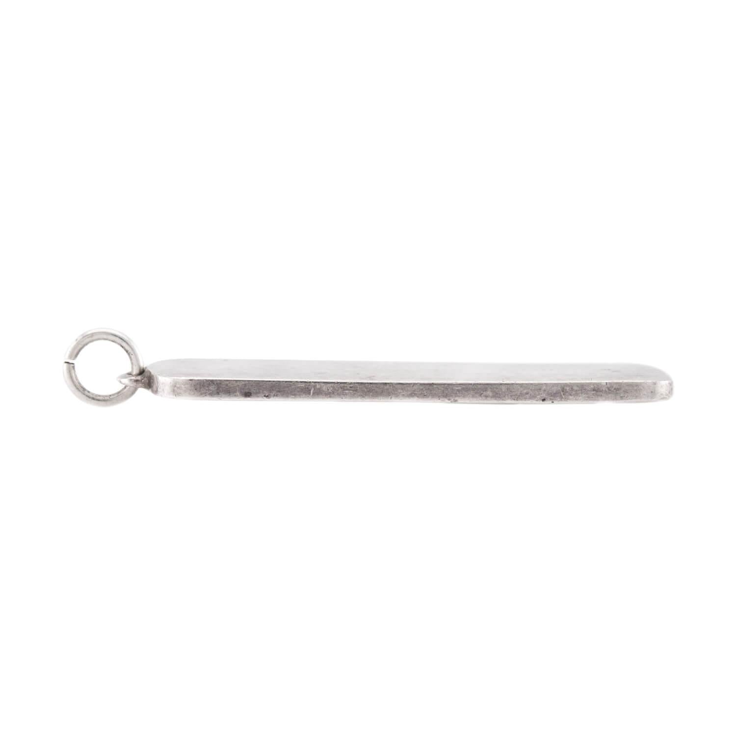 Vintage English Sterling Silver Bullion Bar Pendant