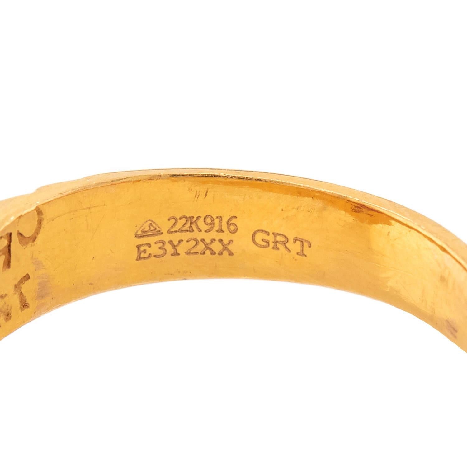 GRT JEWELS Estate Indian 22k Ruby Ring