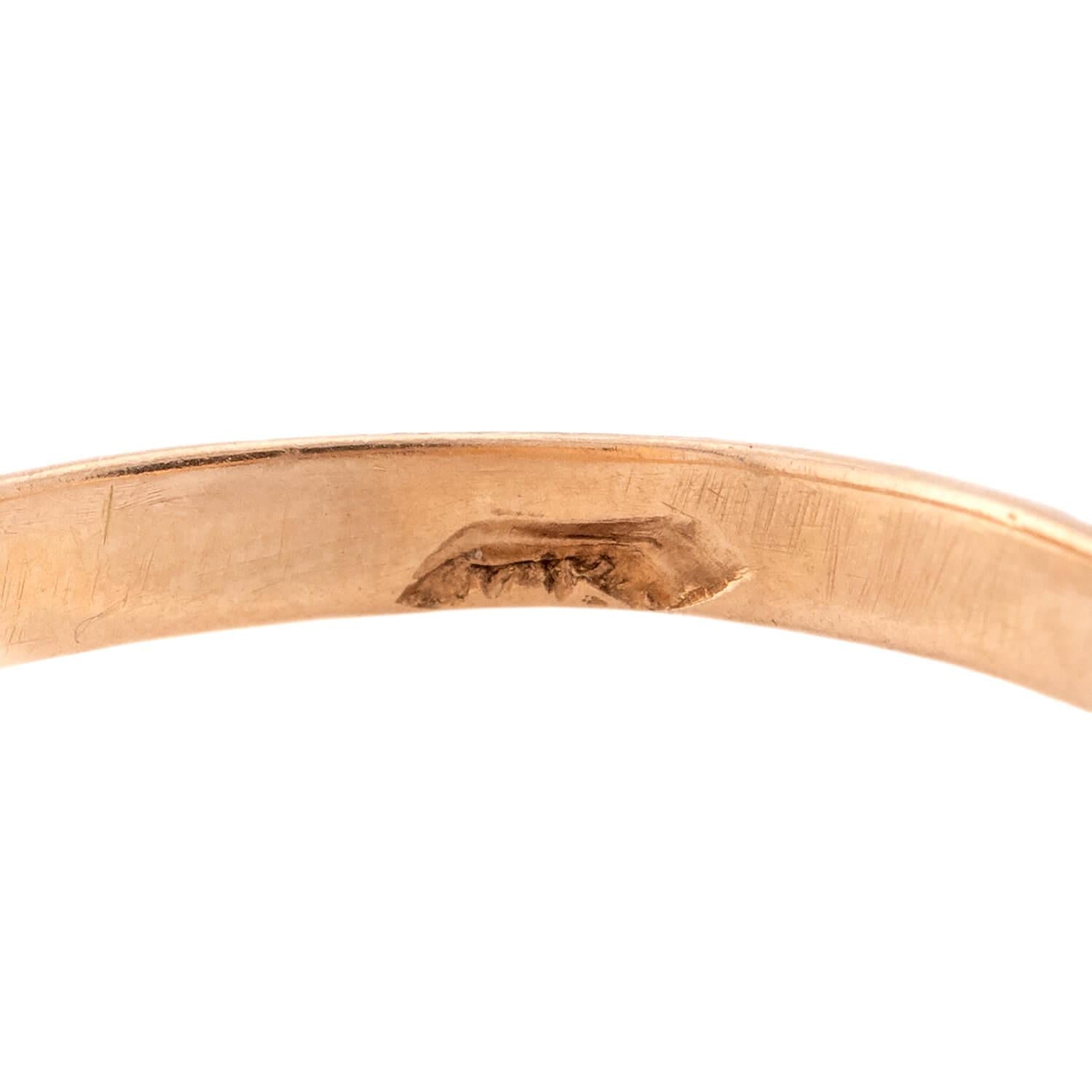 Art Nouveau 14k Sapphire & Diamond Moi et Toi Ring