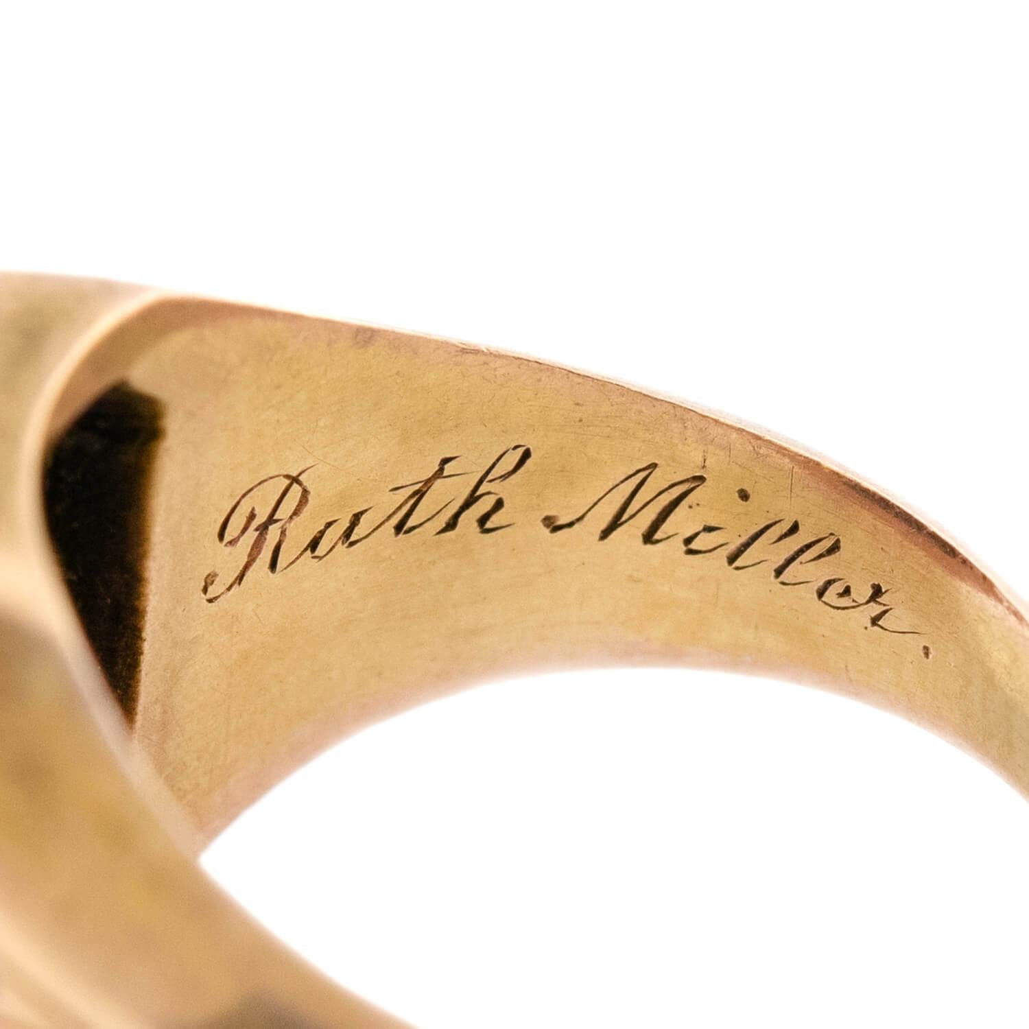 BAILEY, BANKS, AND BIDDLE Art Deco 14k Enamel Class Ring