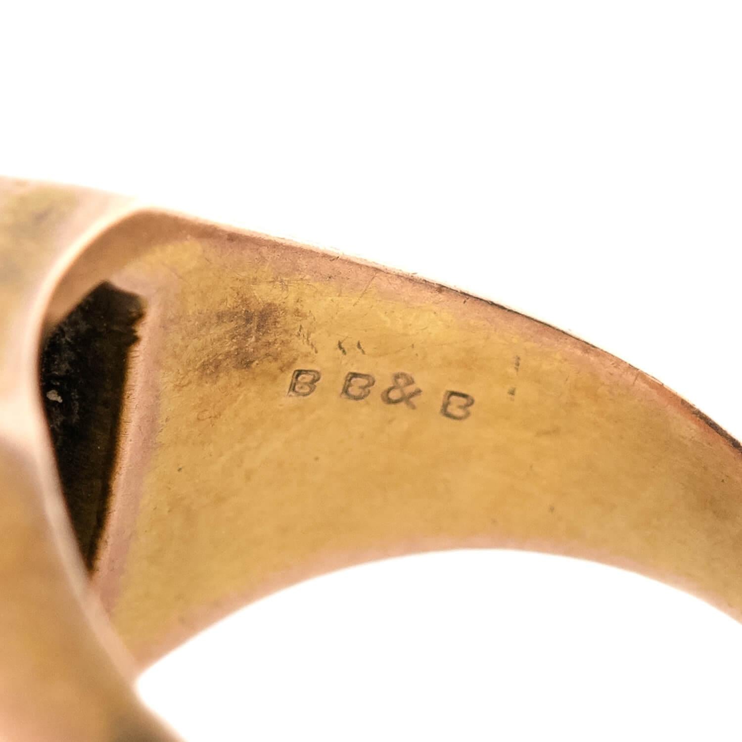 BAILEY, BANKS, AND BIDDLE Art Deco 14k Enamel Class Ring