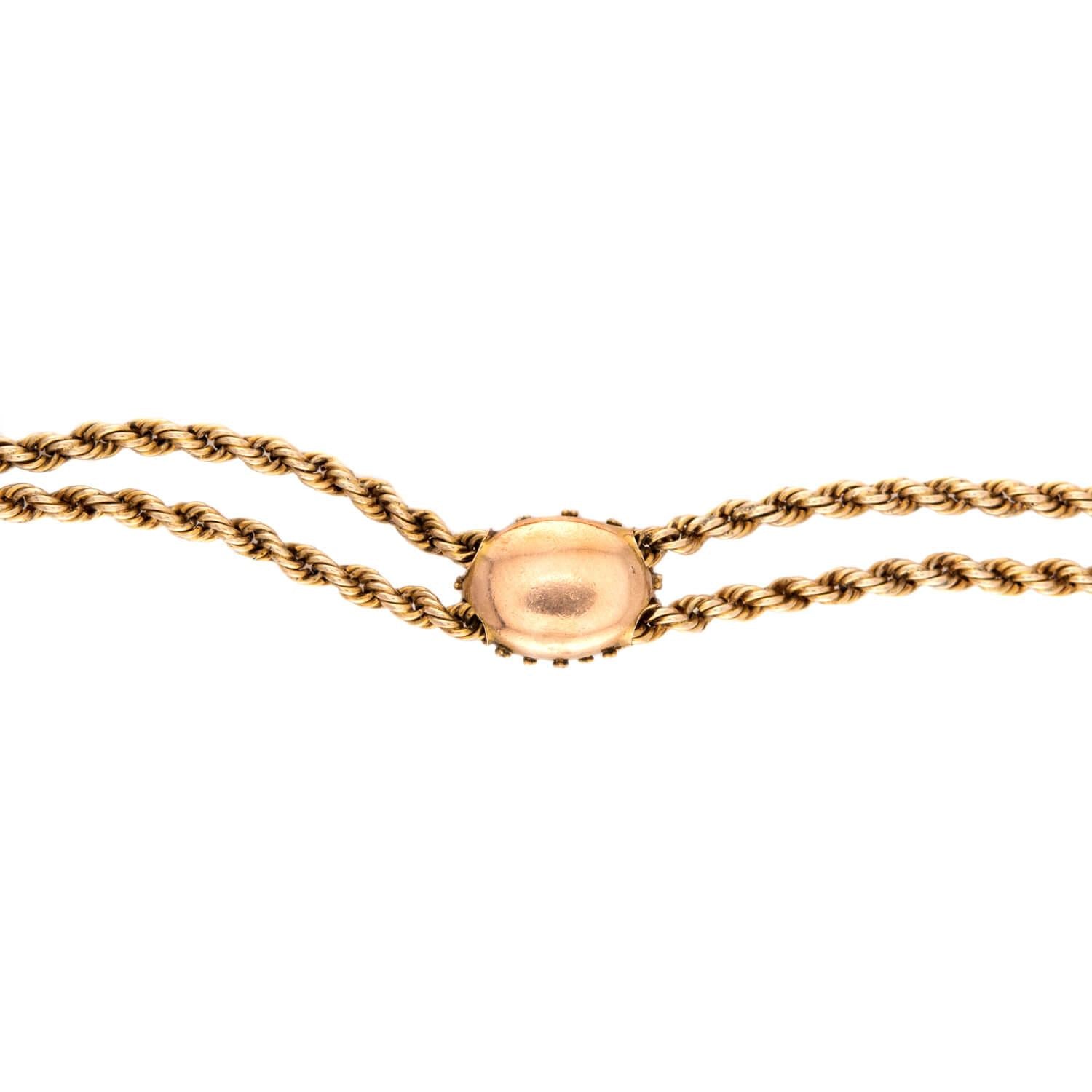 Art Nouveau Gold-Filled Slide Chain Necklace 50"