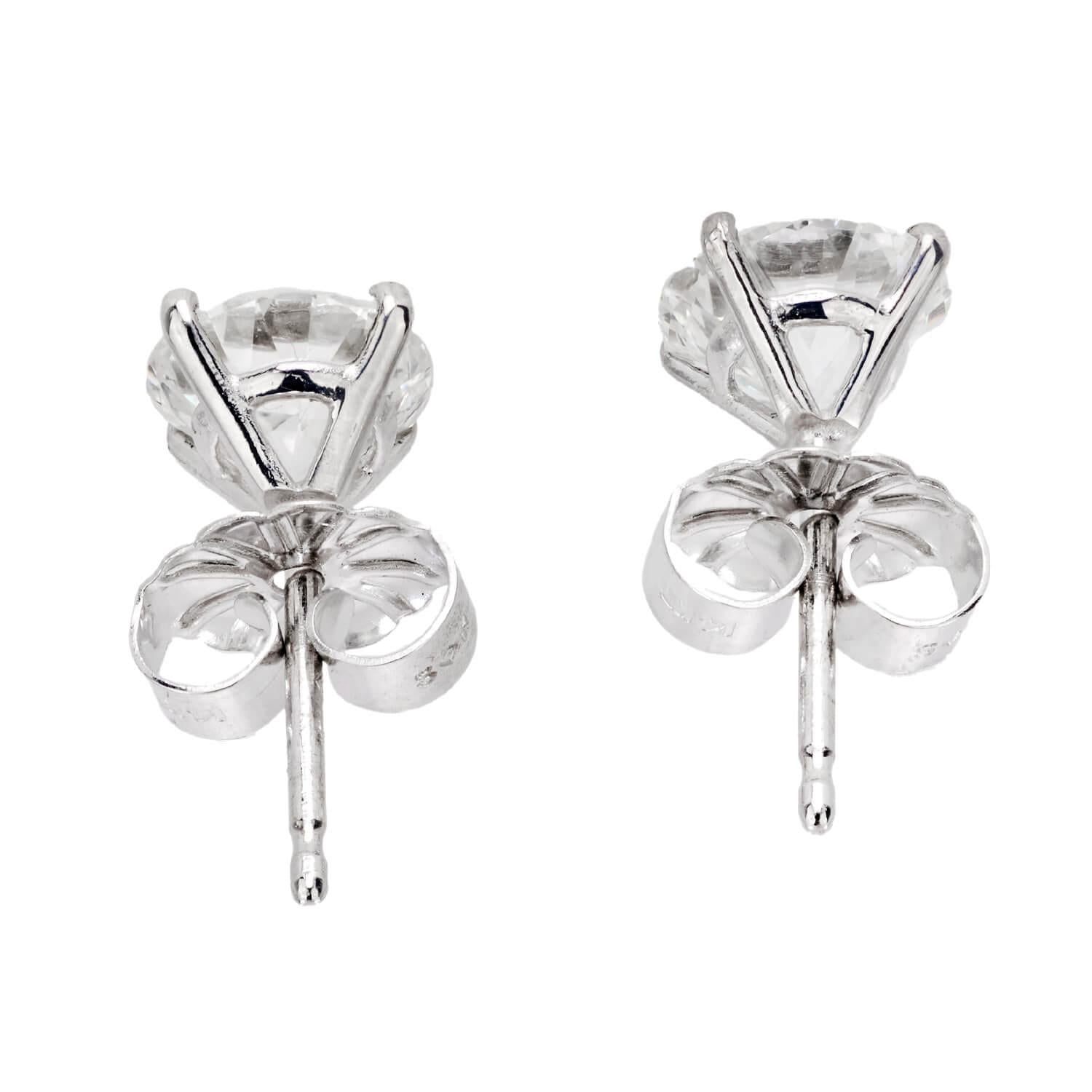 Estate 14k Diamond Stud Earrings