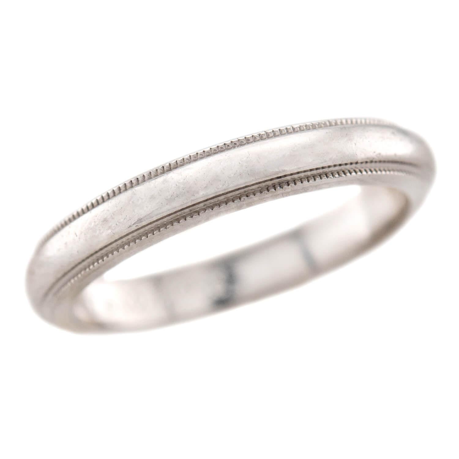 TIFFANY & CO. Estate Platinum Wedding Band