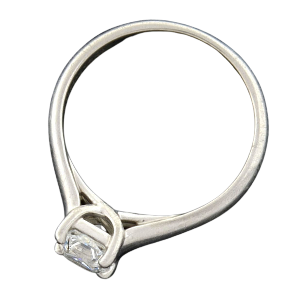 TIFFANY & CO. Estate Platinum "Lucida ®" Diamond Solitaire Ring 0.73ct