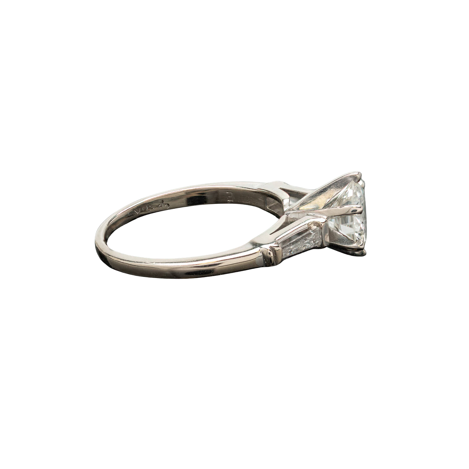 Retro 18k Diamond Engagement Ring 1.04ct Center